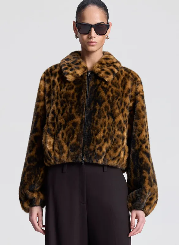 Esme Leopard Faux Fur Jacket sold by A.L.C.