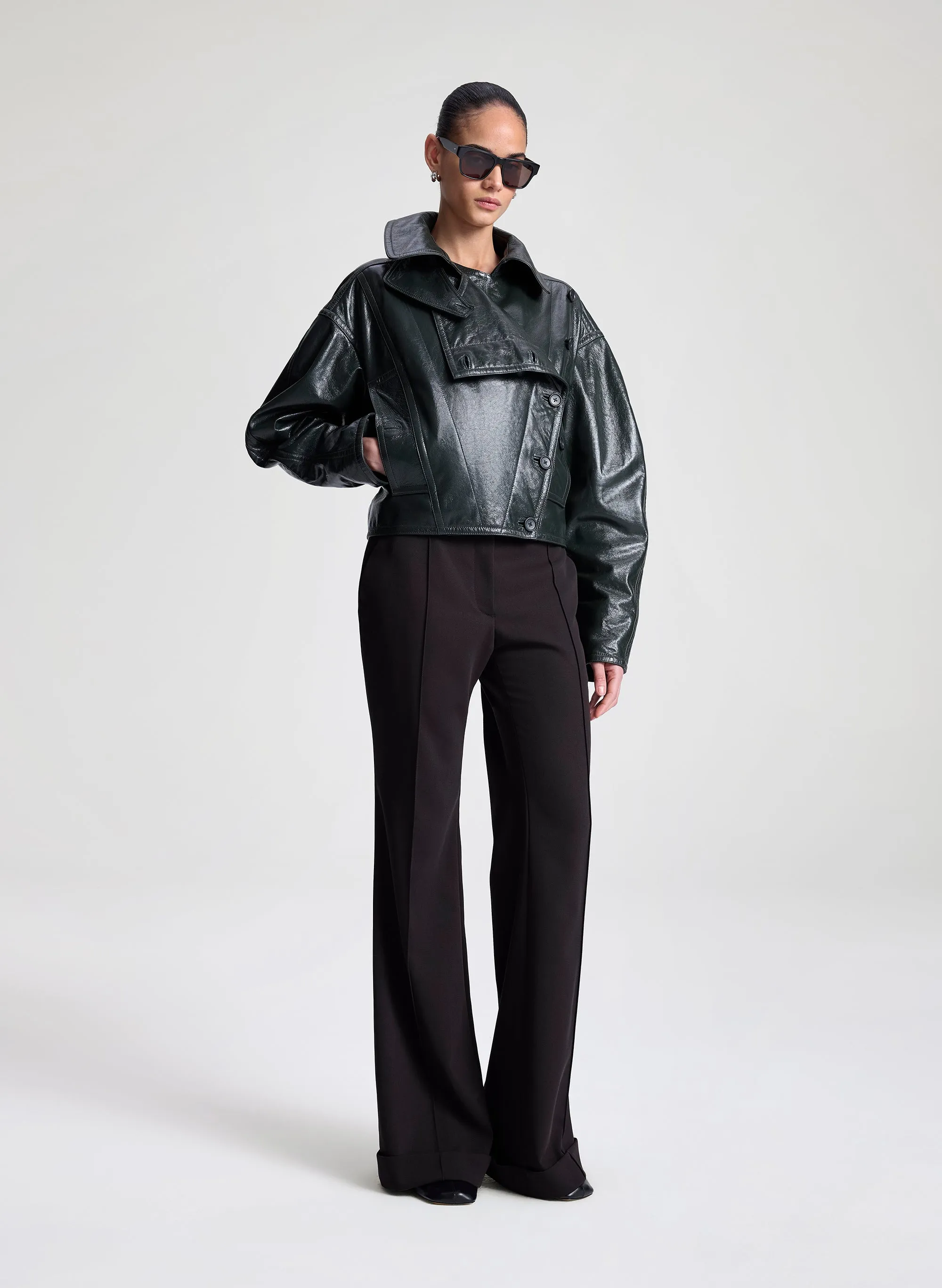Eli Glossy Leather Jacket sold by A.L.C. product image thumbnail 3