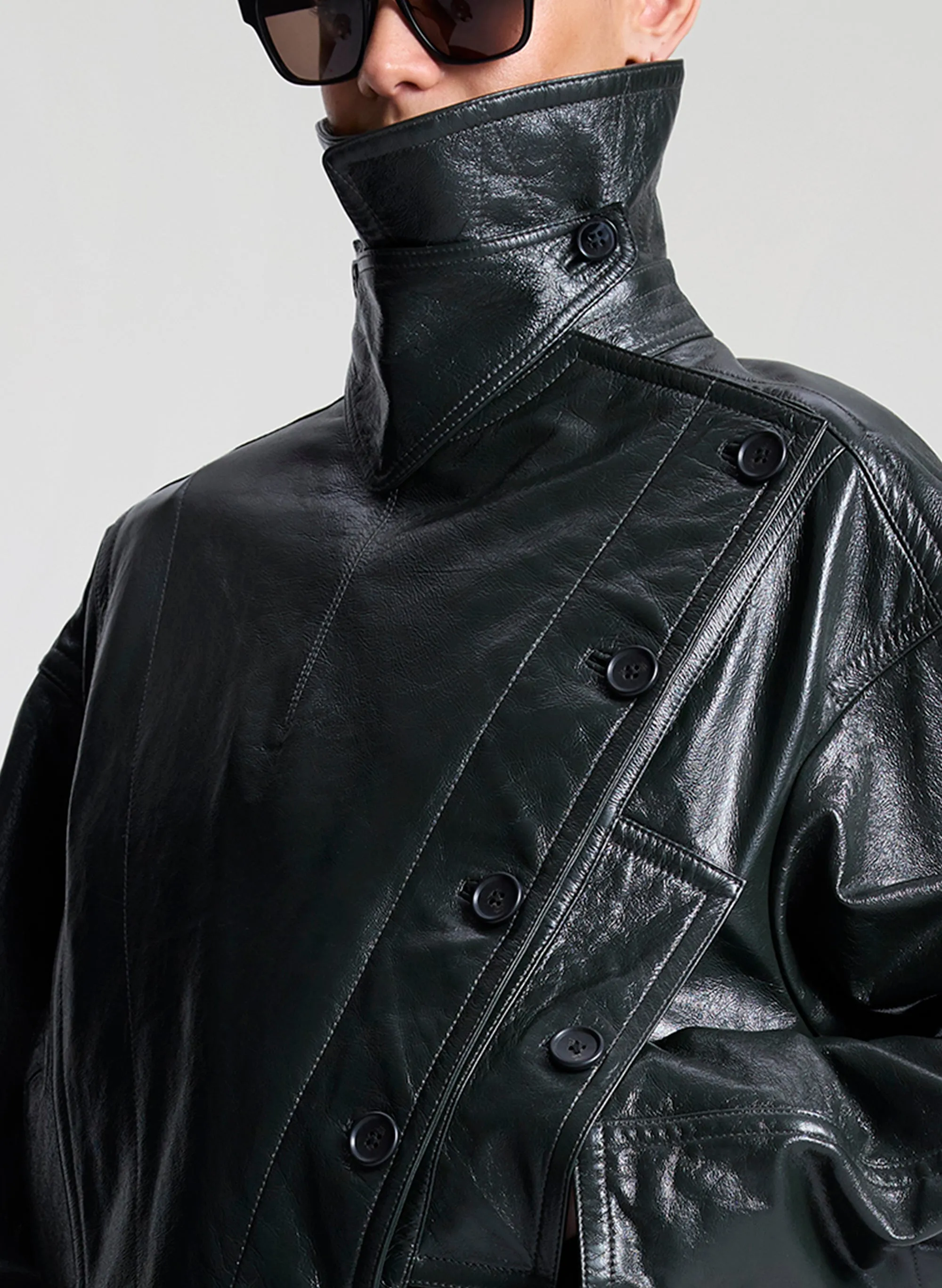 Eli Glossy Leather Jacket sold by A.L.C. product image thumbnail 2