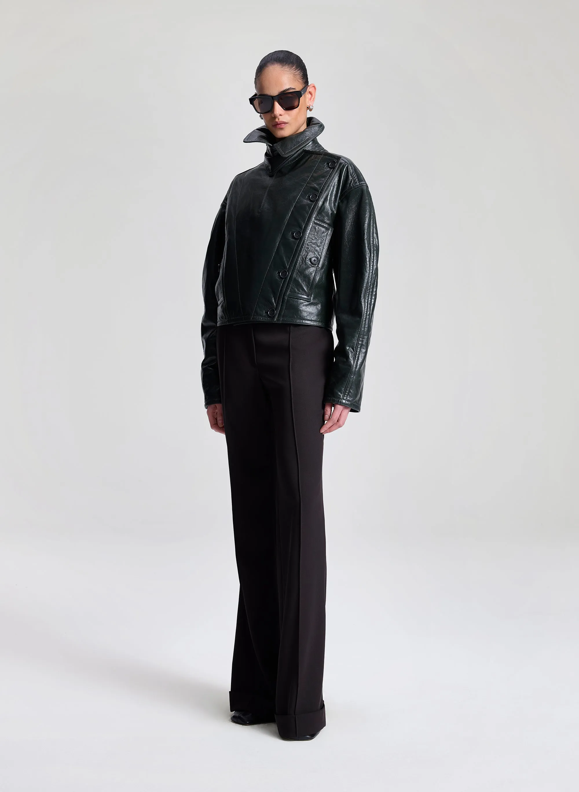Eli Glossy Leather Jacket sold by A.L.C. product image thumbnail 4
