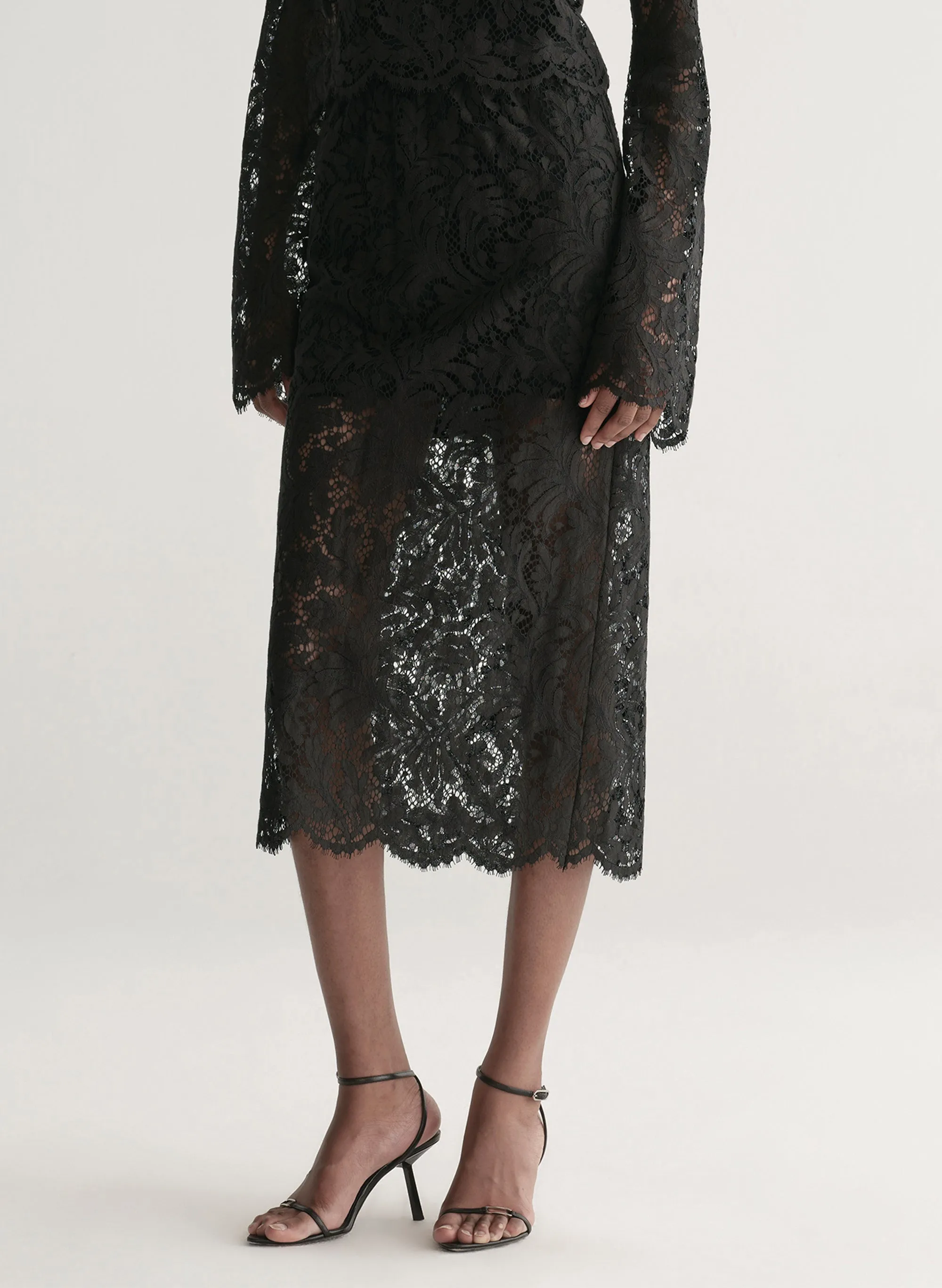 Lydia Lace Midi Skirt sold by A.L.C. product image thumbnail 4