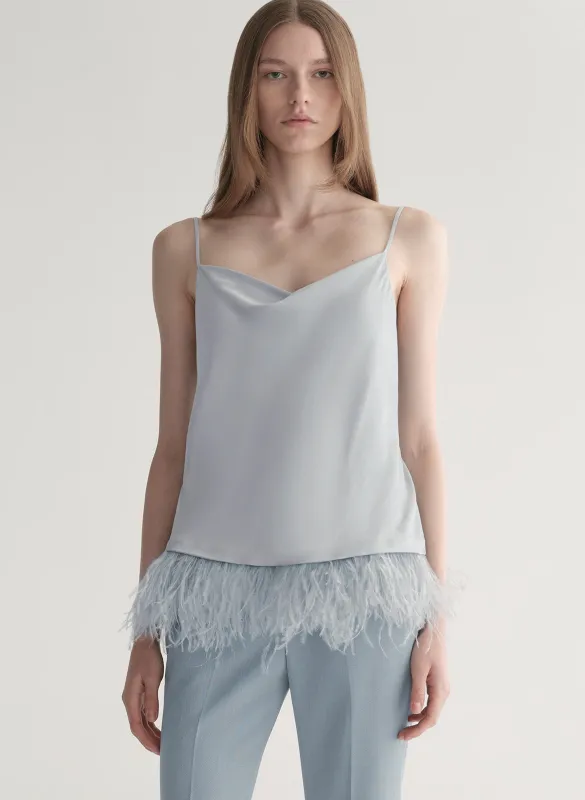 Eliza Feather Trimmed Camisole Top sold by A.L.C.