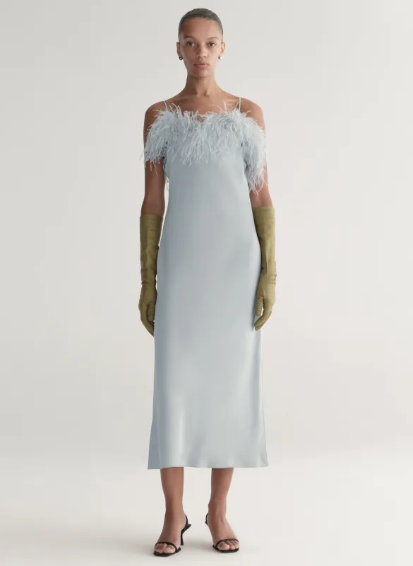 Odette Feather Trimmed Midi Dress sold by A.L.C.