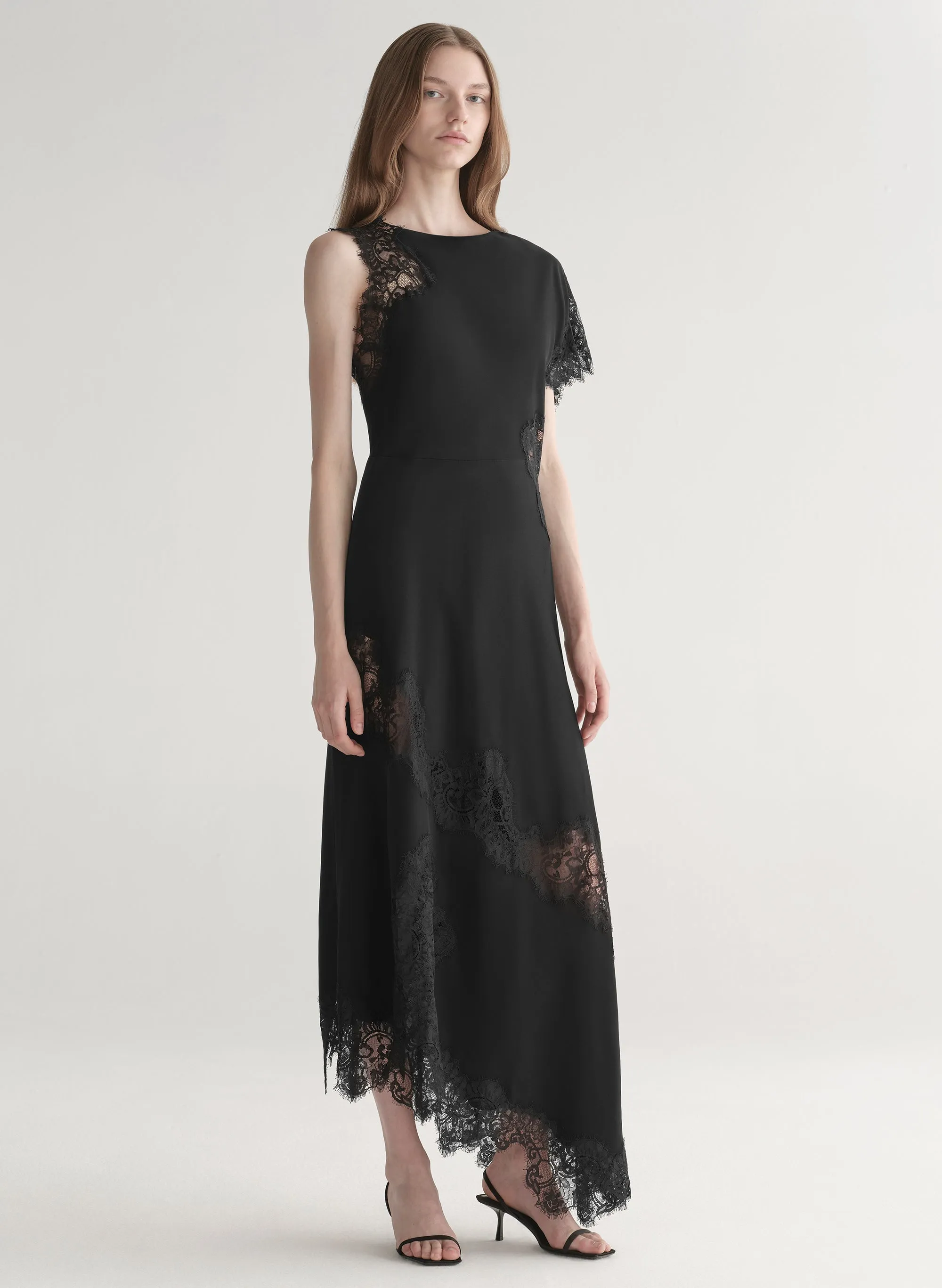 Alessia Textured Satin and Lace Maxi Dress sold by A.L.C. product image thumbnail 3