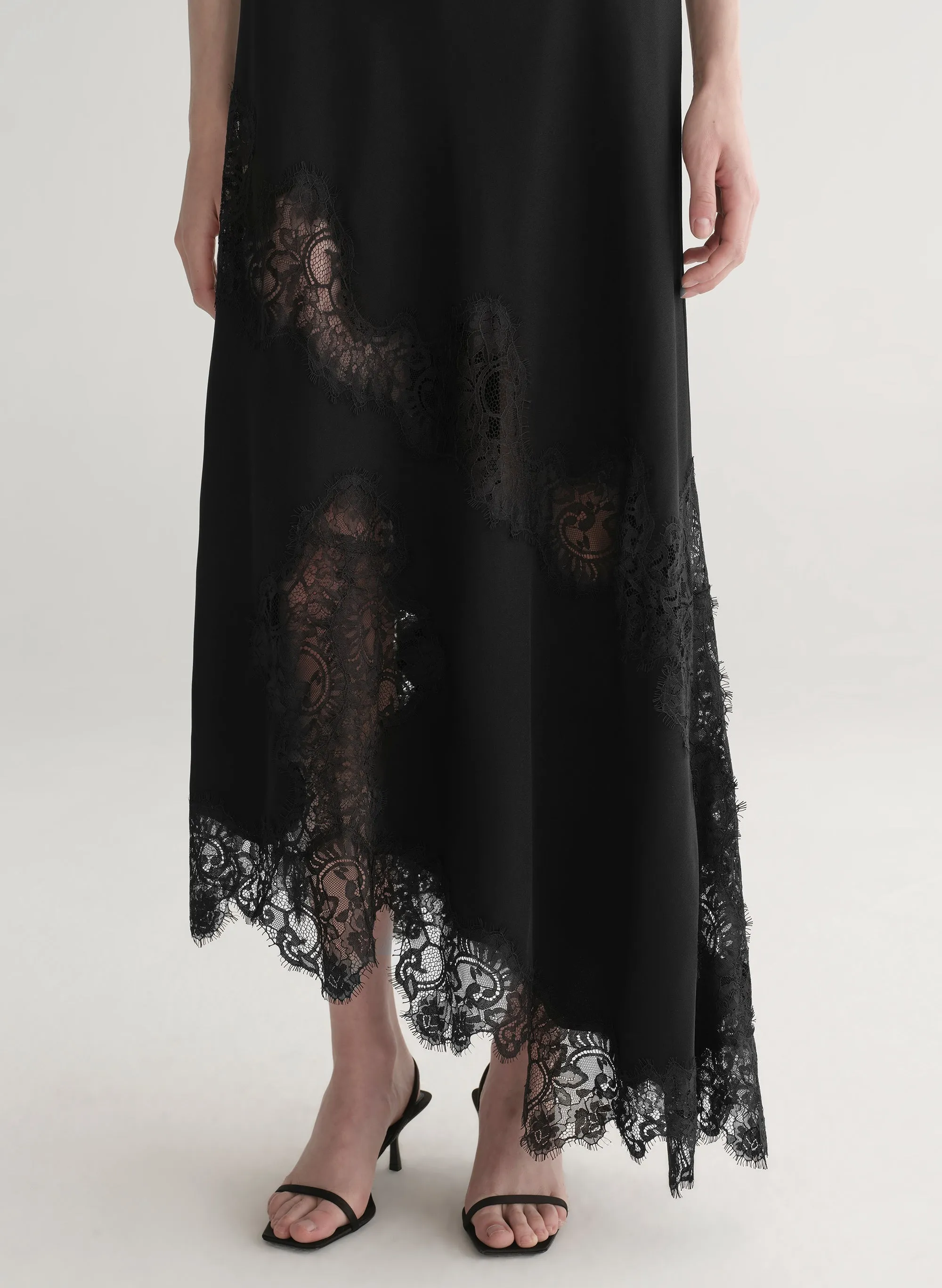 Alessia Textured Satin and Lace Maxi Dress sold by A.L.C. product image thumbnail 5