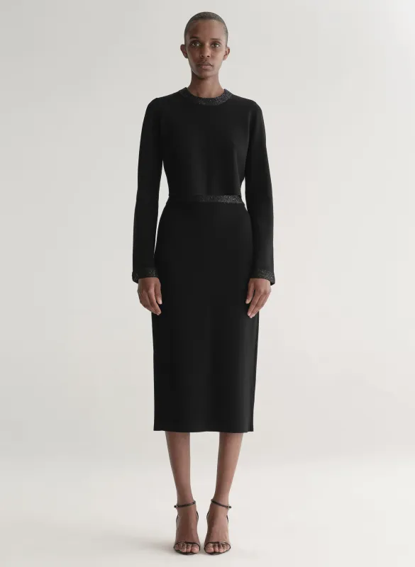 Jane Sequin Compact Knit Midi Skirt made by A.L.C.