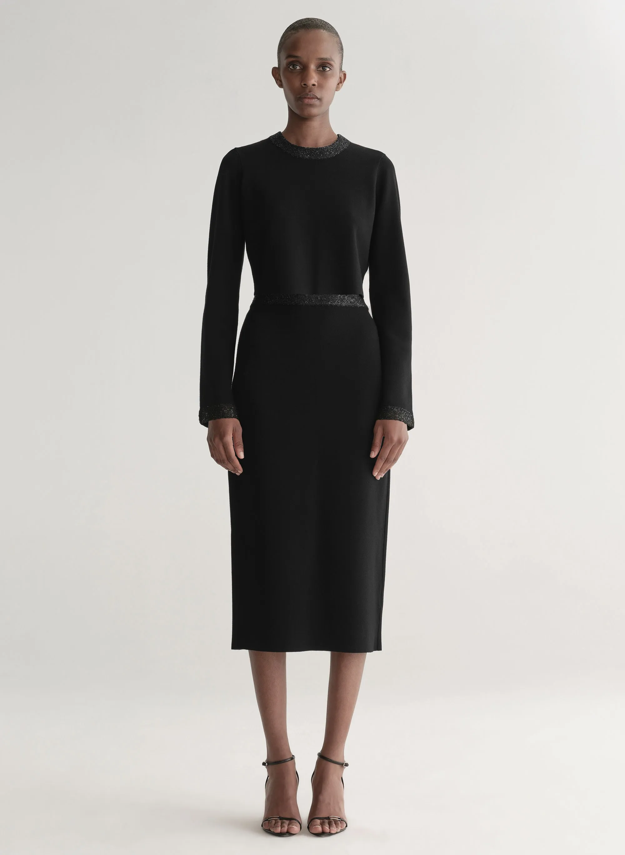 Jane Sequin Compact Knit Midi Skirt sold by A.L.C.