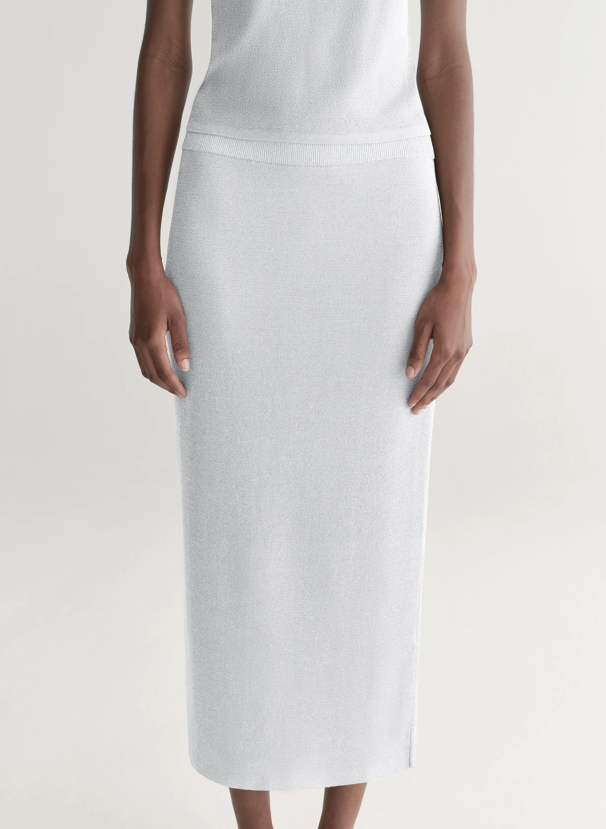 Clover Metallic Knit Midi Skirt sold by A.L.C. product image thumbnail 2