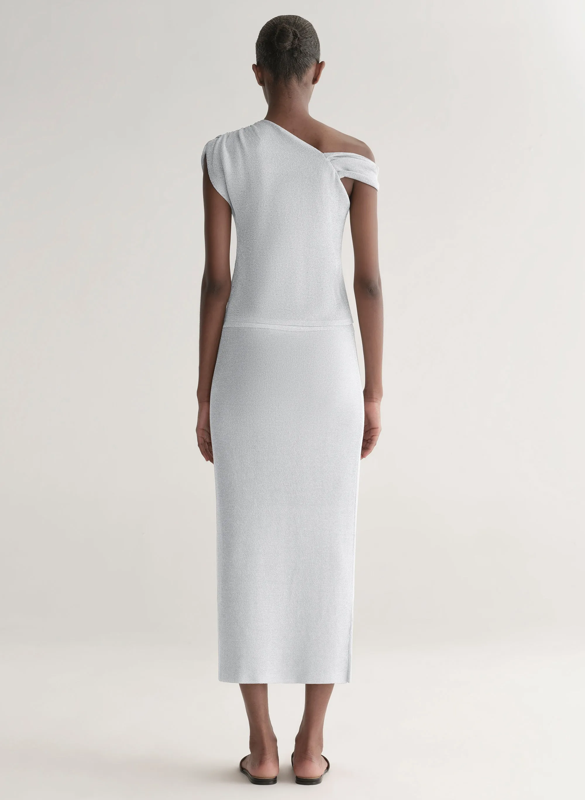 Clover Metallic Knit Midi Skirt sold by A.L.C. product image thumbnail 5