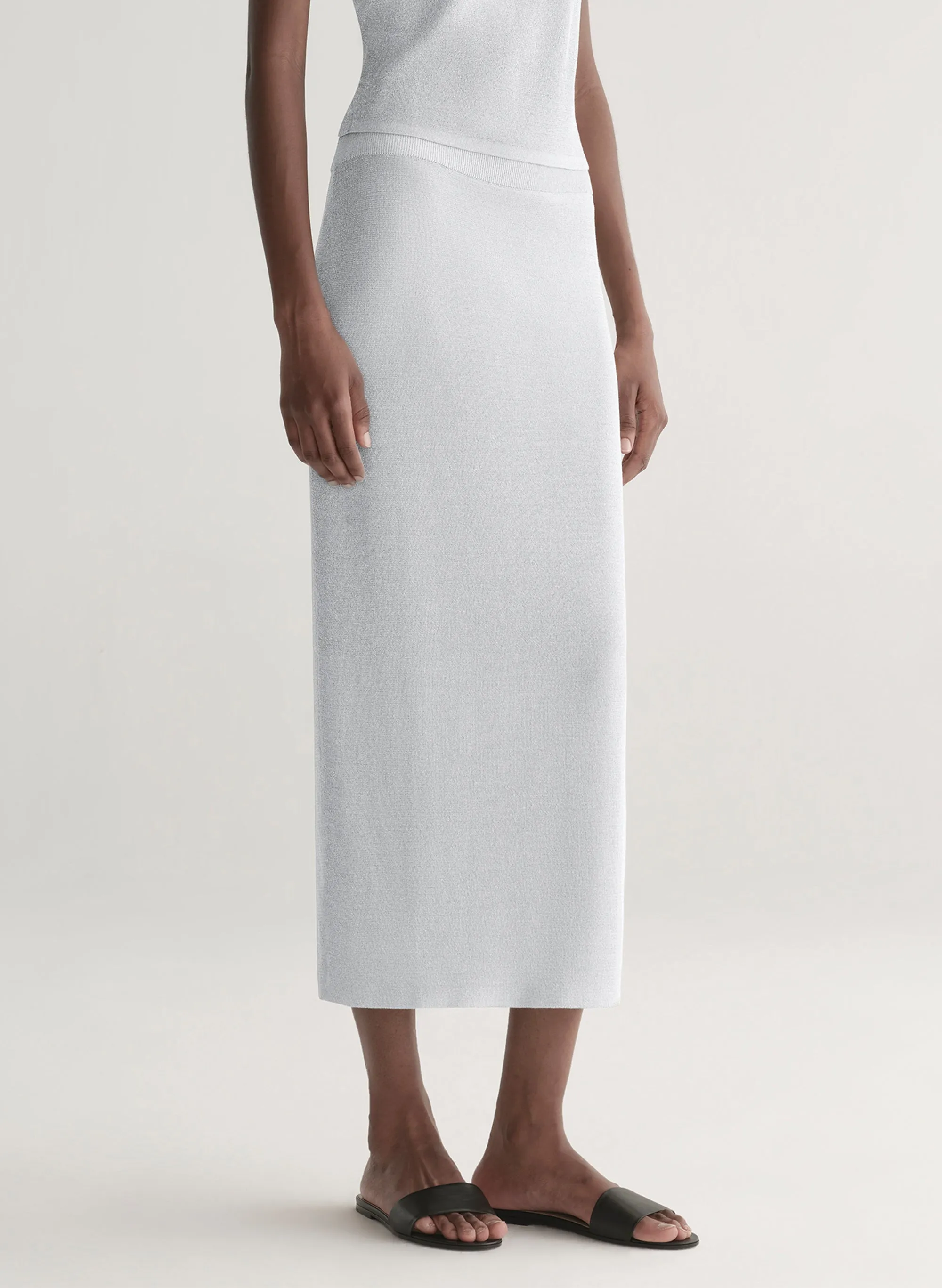 Clover Metallic Knit Midi Skirt sold by A.L.C. product image thumbnail 3