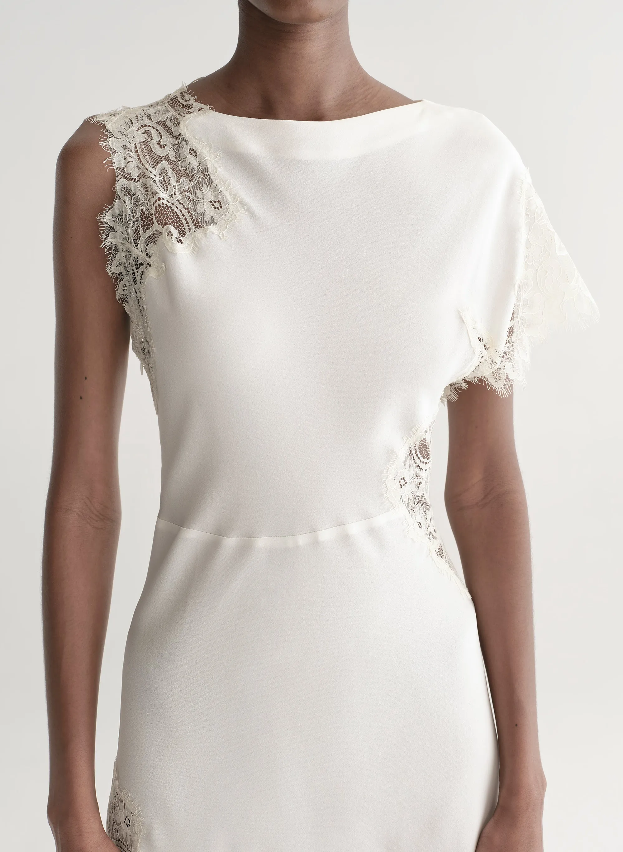 Alessia Textured Satin and Lace Maxi Dress sold by A.L.C. product image thumbnail 2