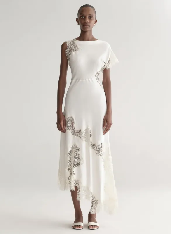 Alessia Textured Satin and Lace Maxi Dress made by A.L.C.