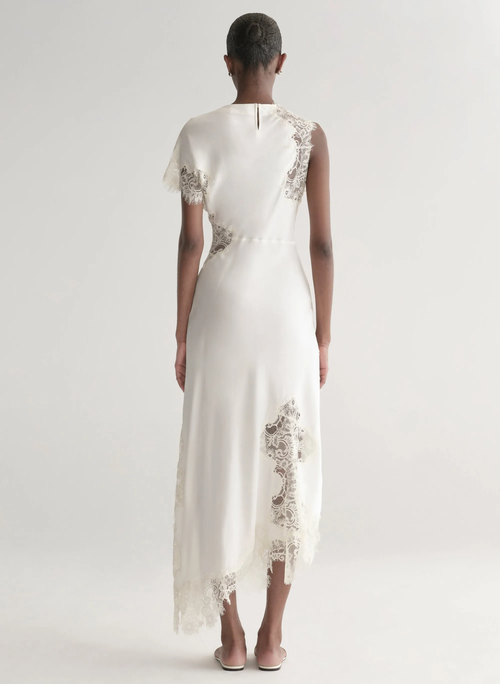 Alessia Textured Satin and Lace Maxi Dress sold by A.L.C. product image thumbnail 5