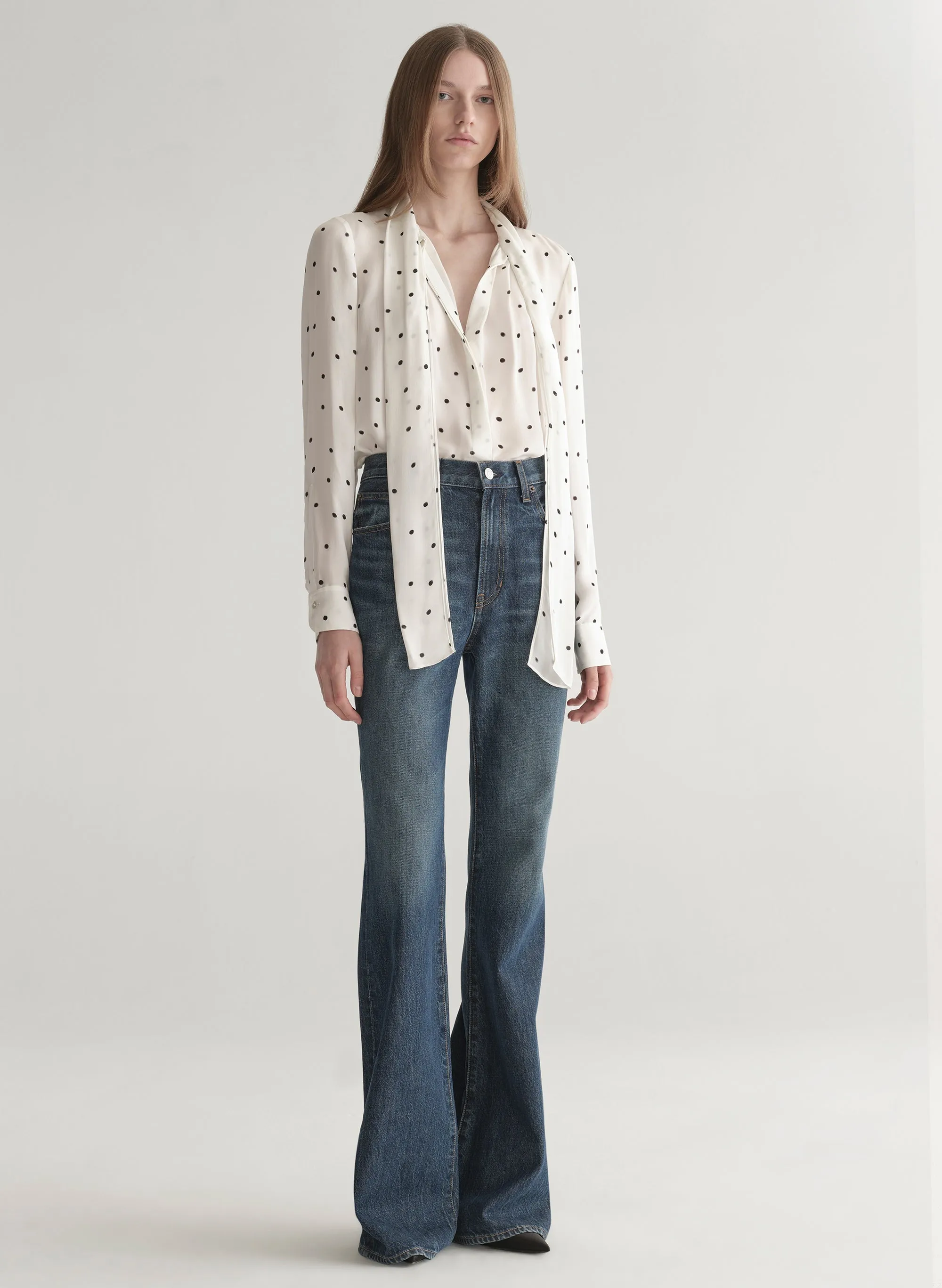 Viv Polka Dot Silk Top sold by A.L.C. product image thumbnail 3