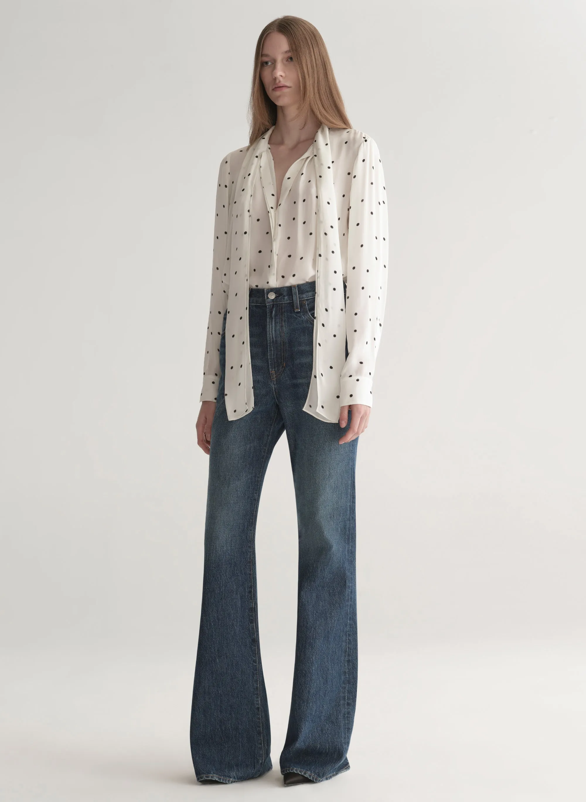 Viv Polka Dot Silk Top sold by A.L.C. product image thumbnail 4