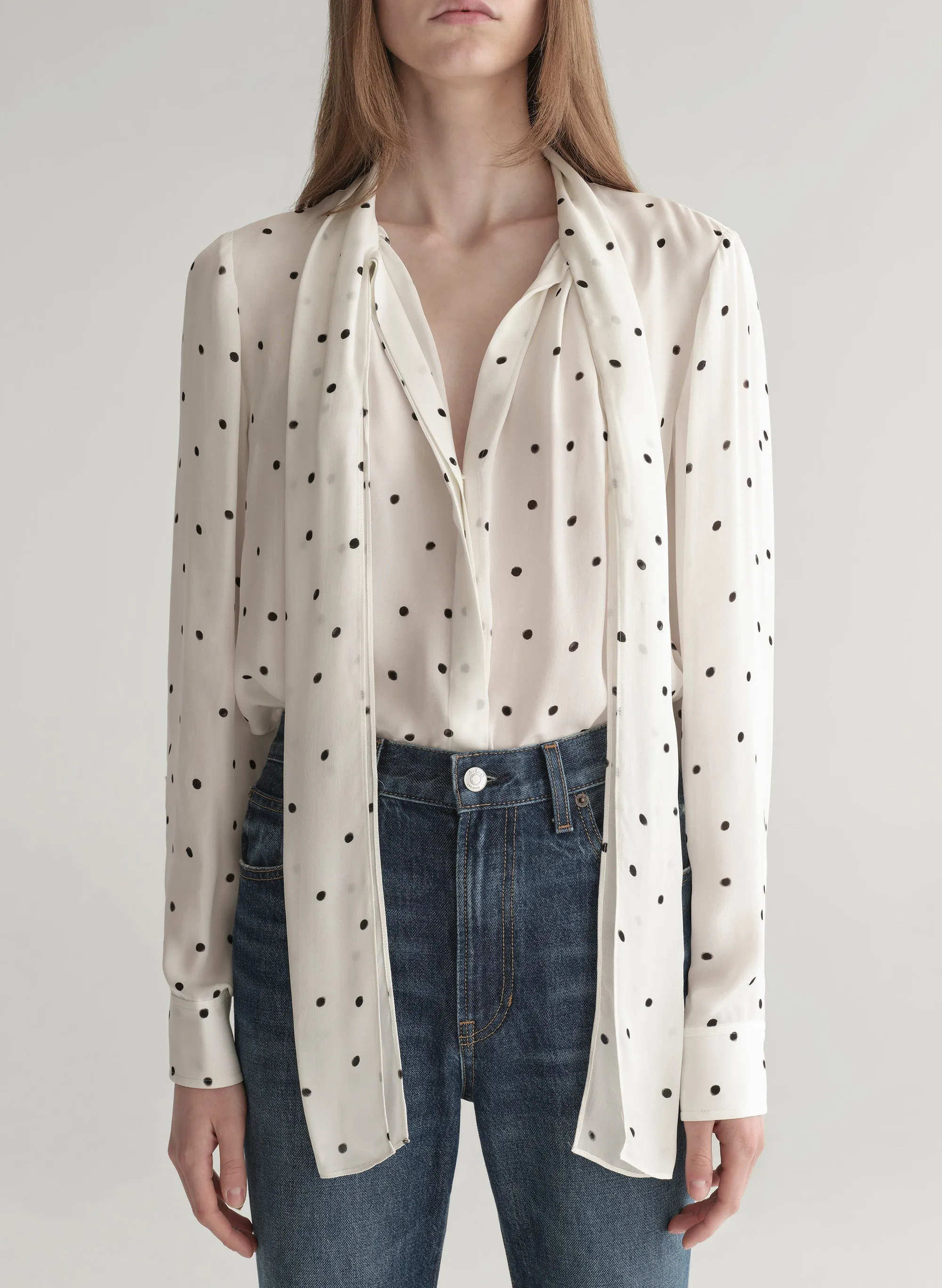Viv Polka Dot Silk Top sold by A.L.C. product image thumbnail 2