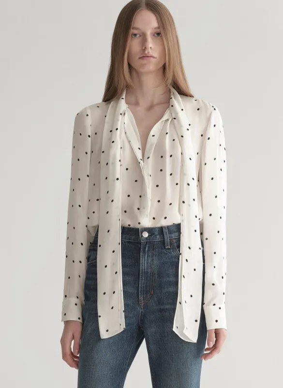 Viv Polka Dot Silk Top sold by A.L.C.
