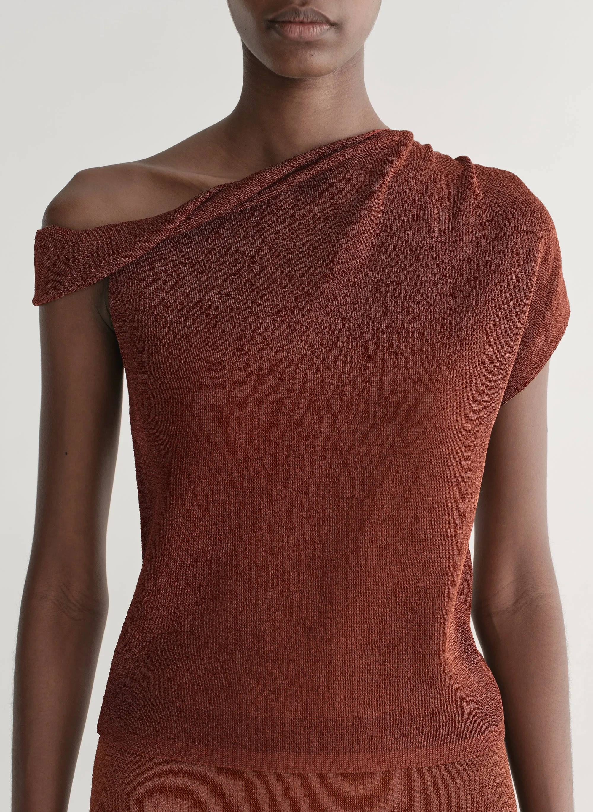 Mona Metallic Knit Asymmetric Top sold by A.L.C. product image thumbnail 2