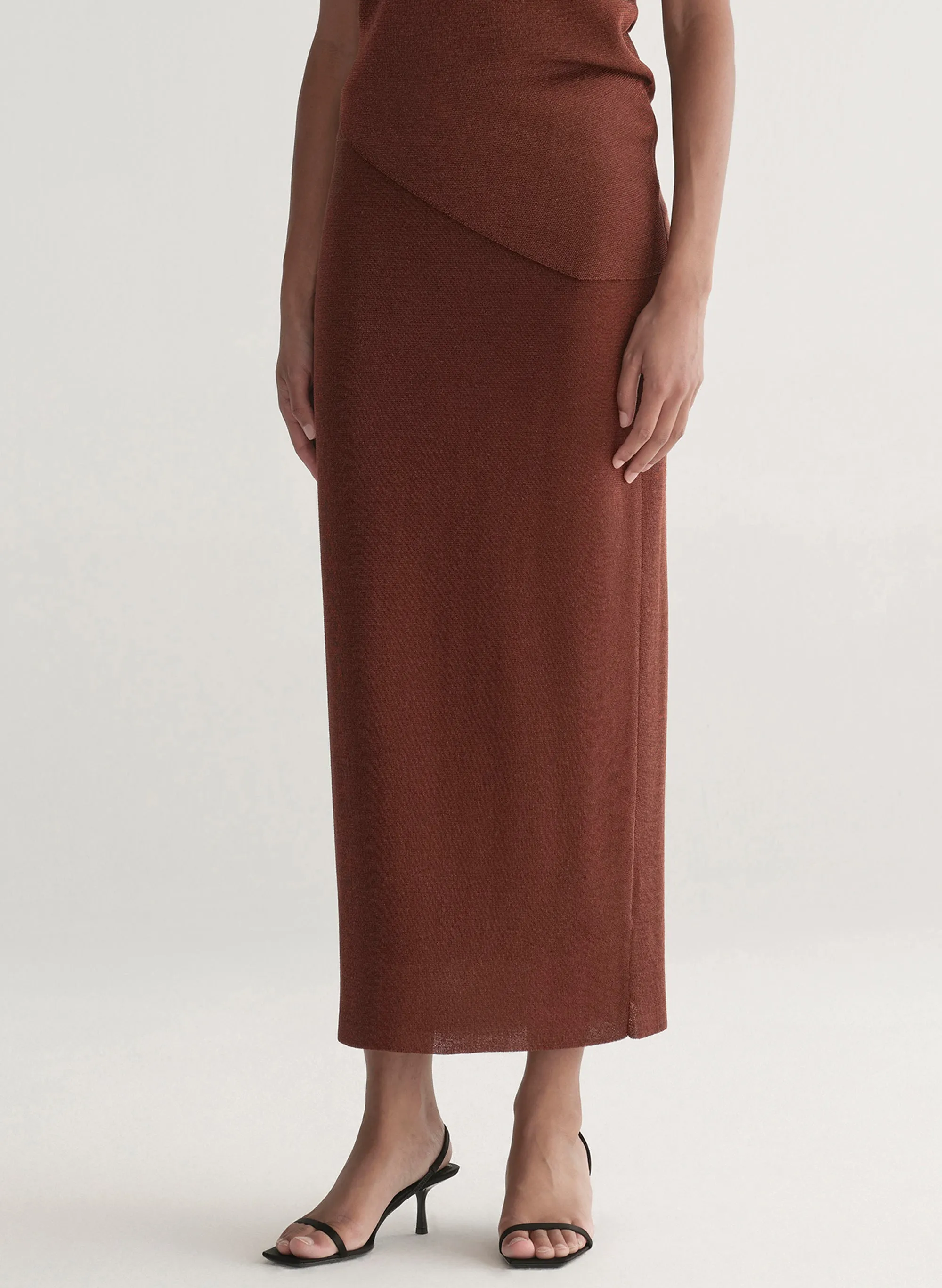 Clover Metallic Knit Midi Skirt sold by A.L.C. product image thumbnail 4