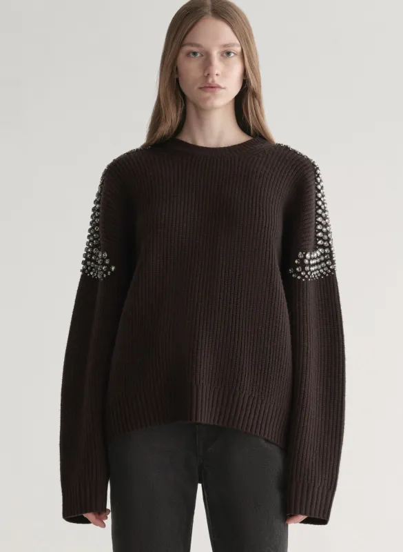Lennox Embellished Wool Sweater made by A.L.C.