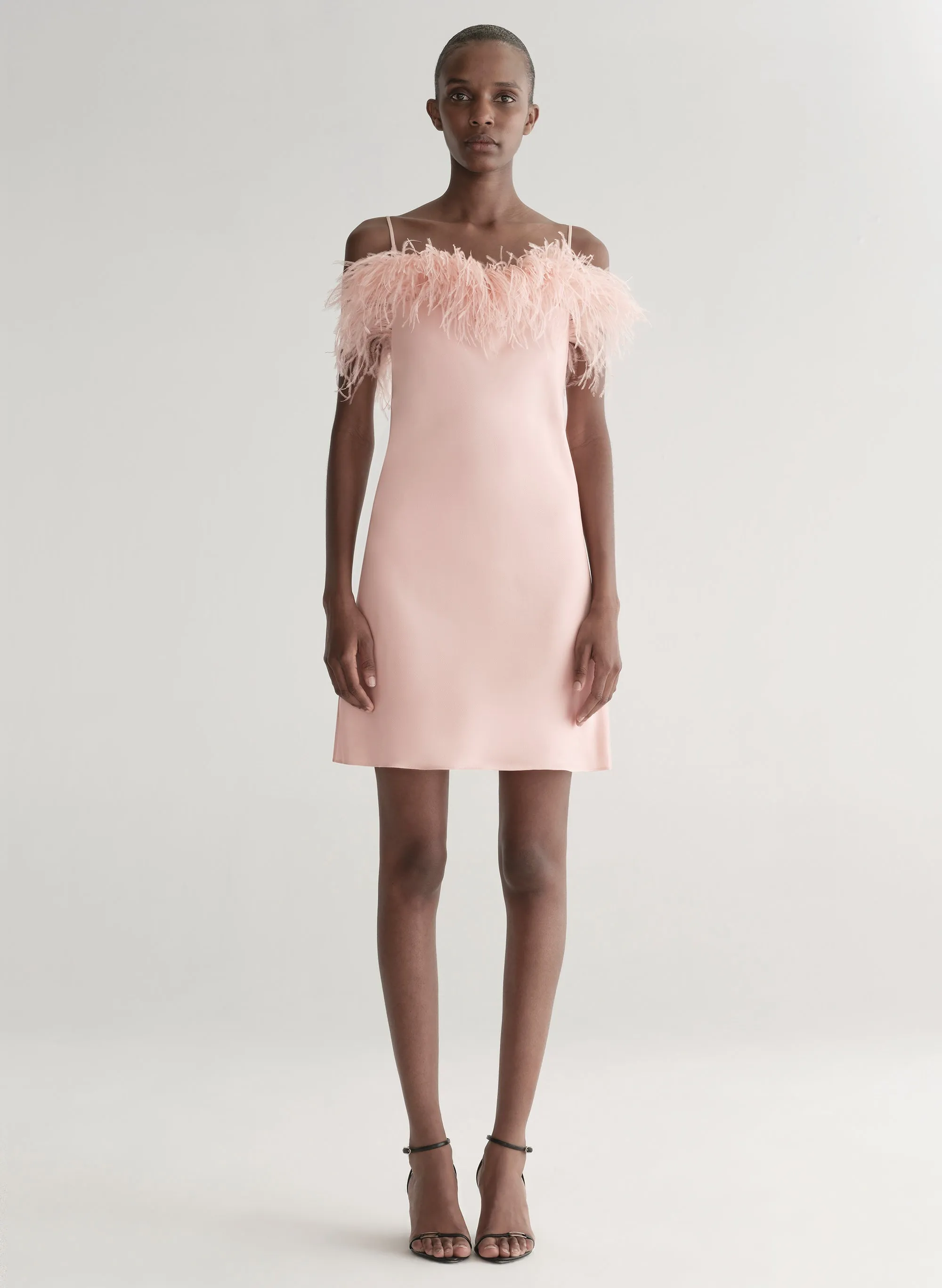 Opal Feather Trimmed Mini Dress sold by A.L.C.