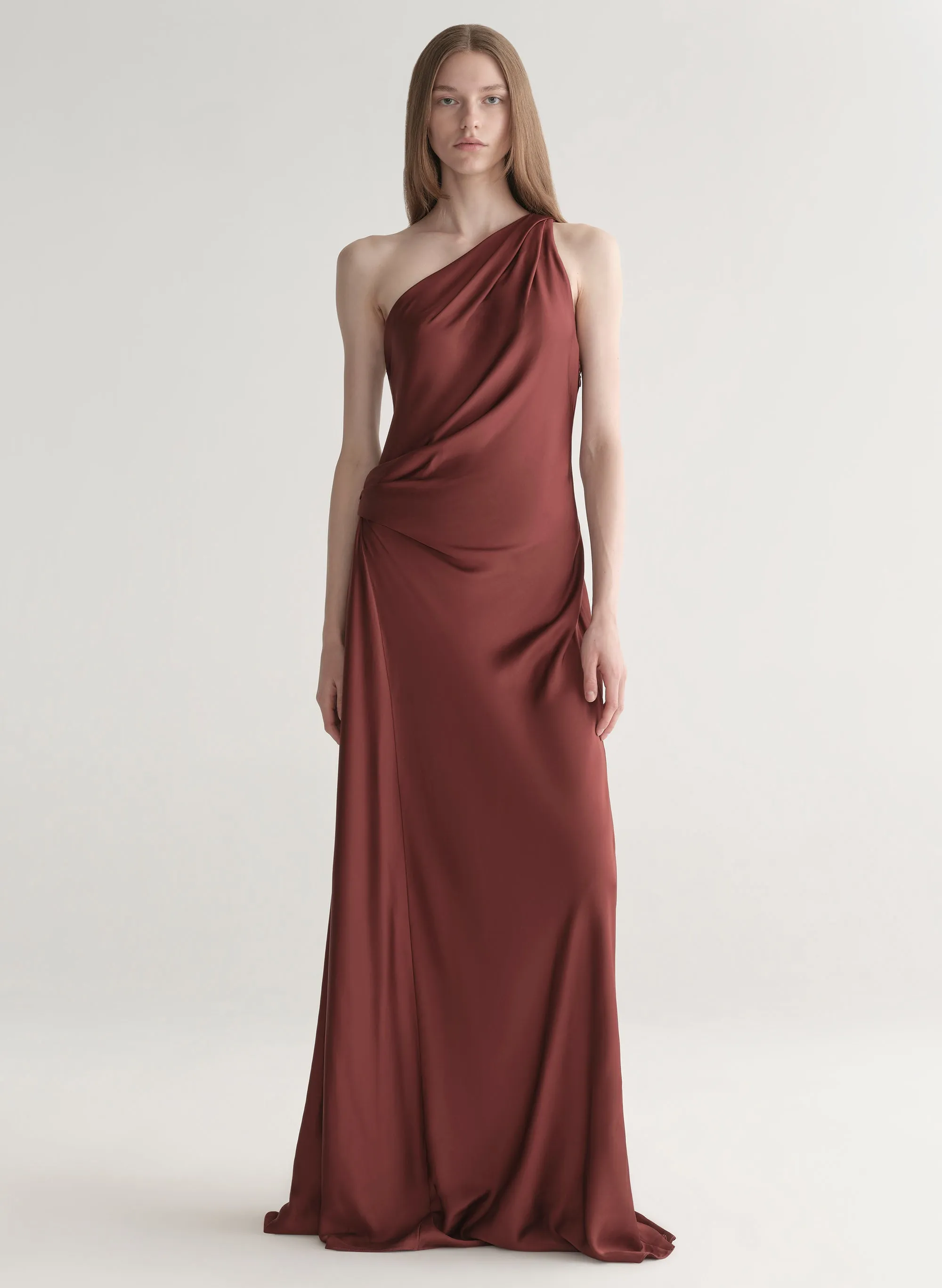 Aster Satin One Shoulder Gown sold by A.L.C.