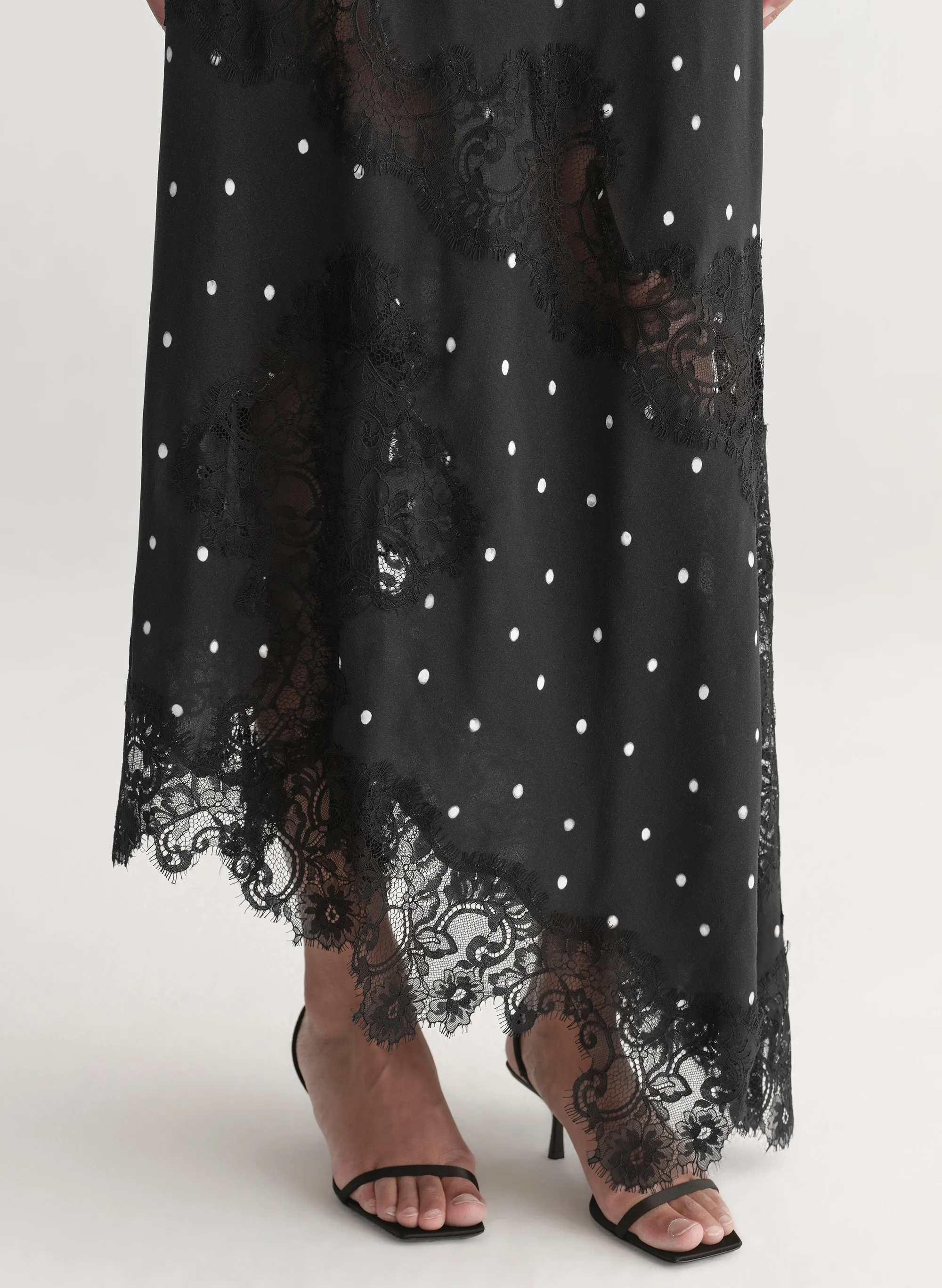 Alessia Polka Dot Crepe and Lace Maxi Dress sold by A.L.C. product image thumbnail 2