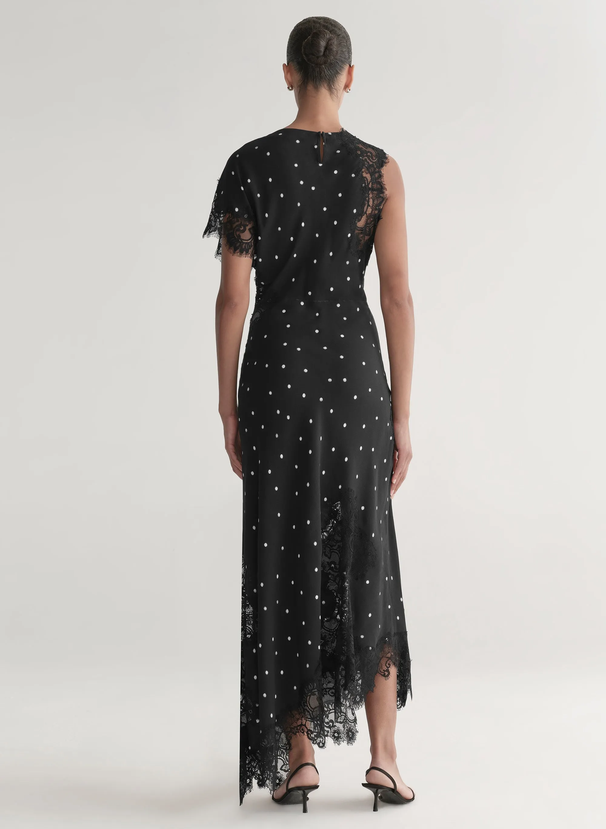 Alessia Polka Dot Crepe and Lace Maxi Dress sold by A.L.C. product image thumbnail 5