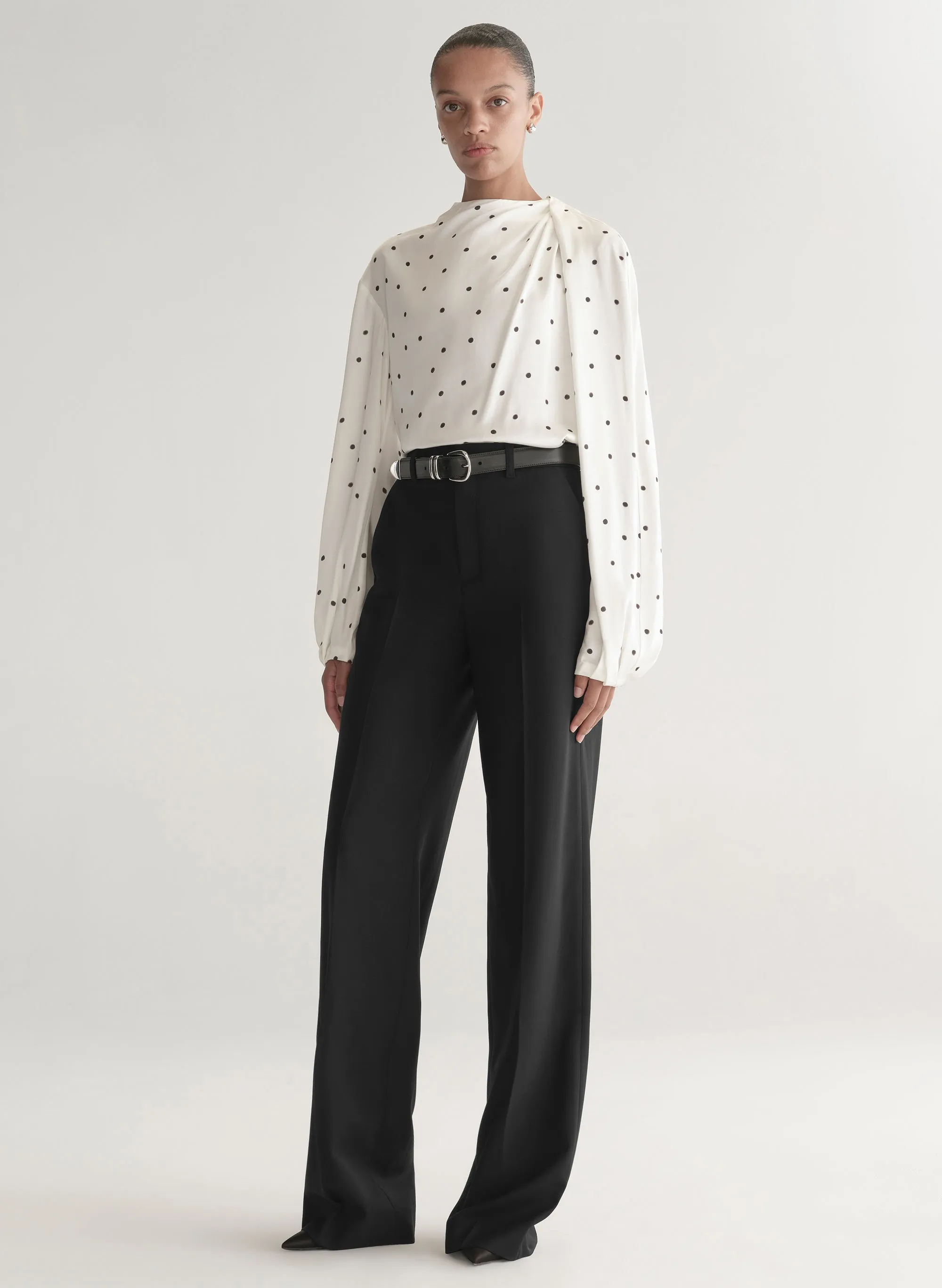 Blaire Polka Dot Satin Top sold by A.L.C. product image thumbnail 4