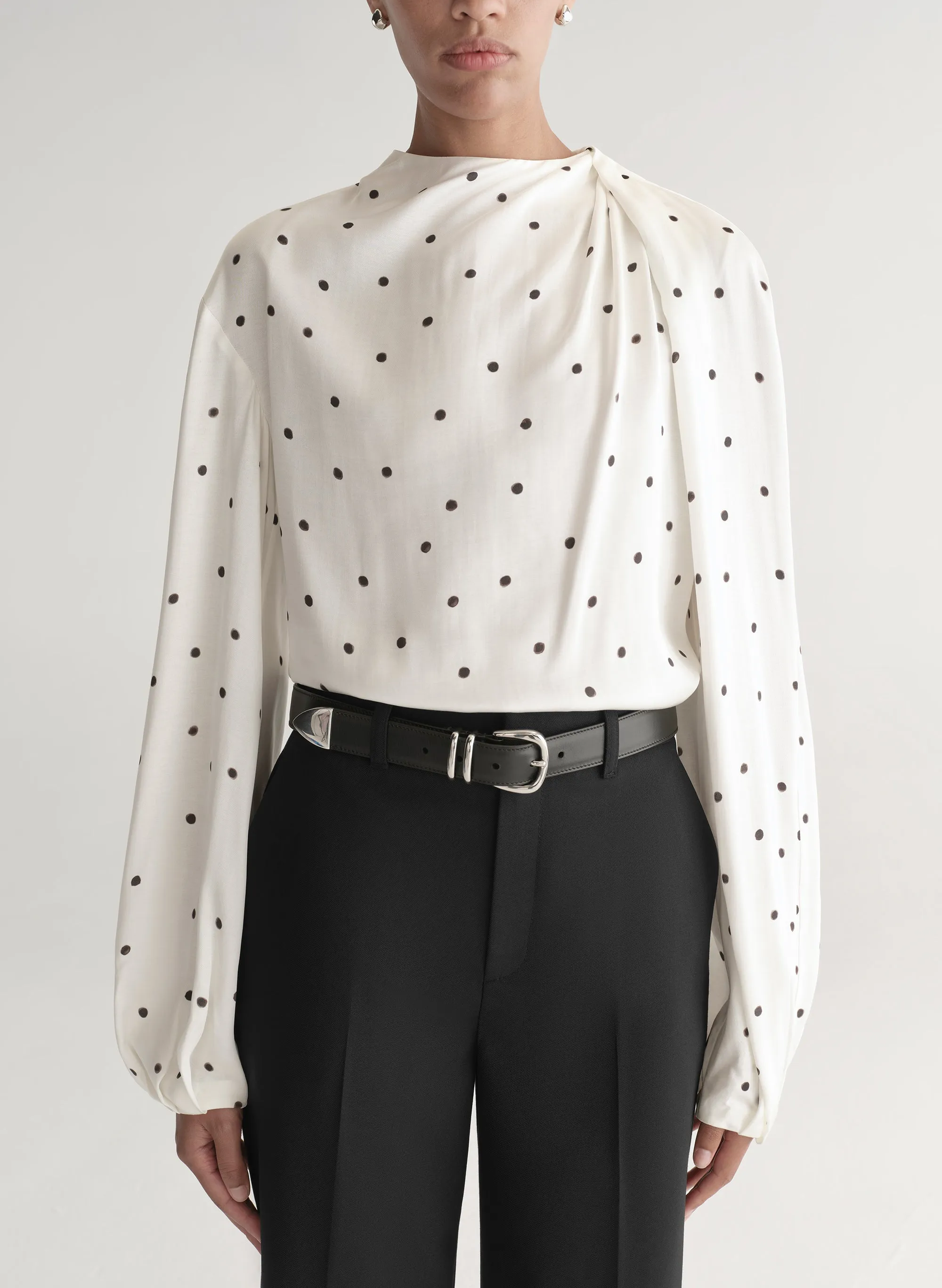 Blaire Polka Dot Satin Top sold by A.L.C. product image thumbnail 2
