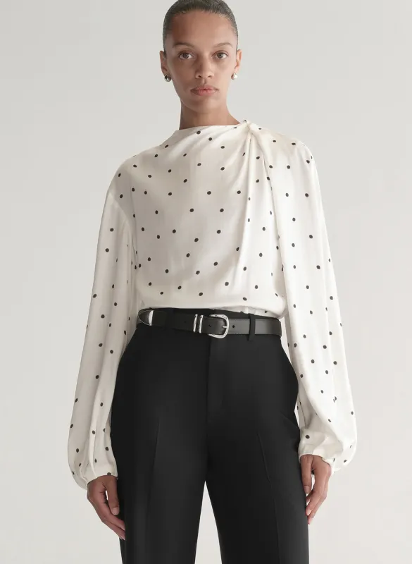 Blaire Polka Dot Satin Top sold by A.L.C.