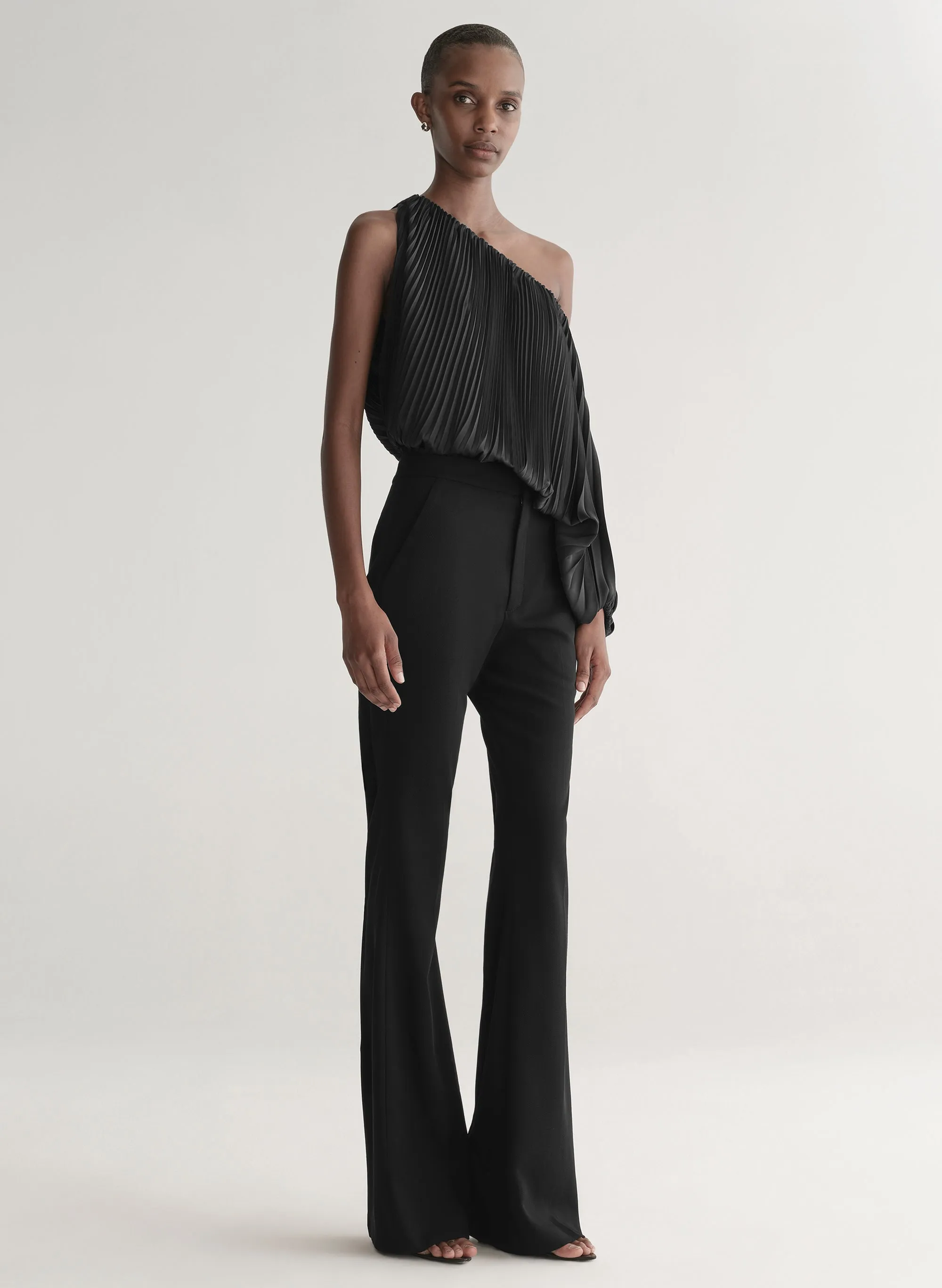 Mara Satin Pleated Asymmetric Top sold by A.L.C. product image thumbnail 3