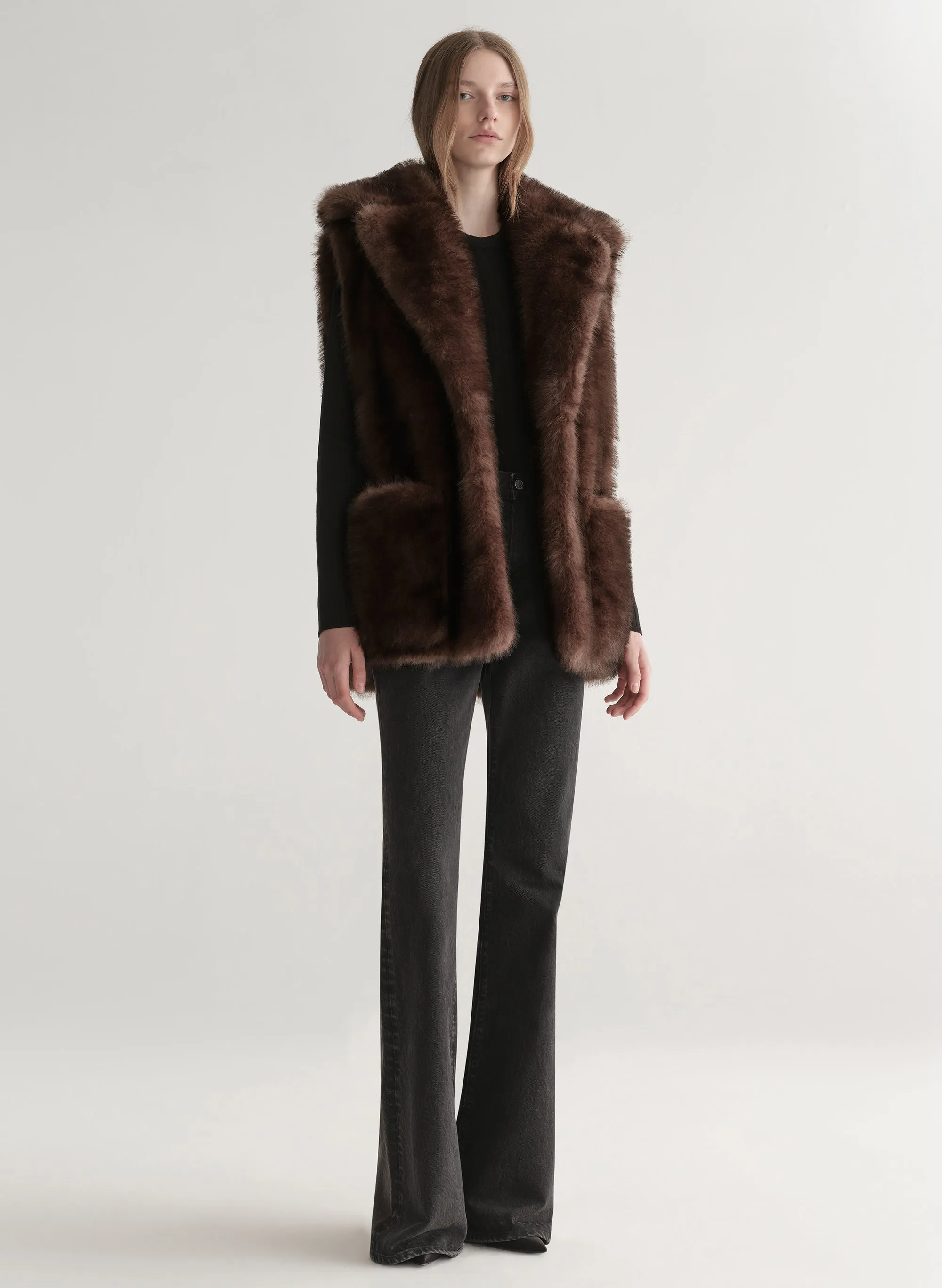 Devon Faux Fur Vest sold by A.L.C. product image thumbnail 2