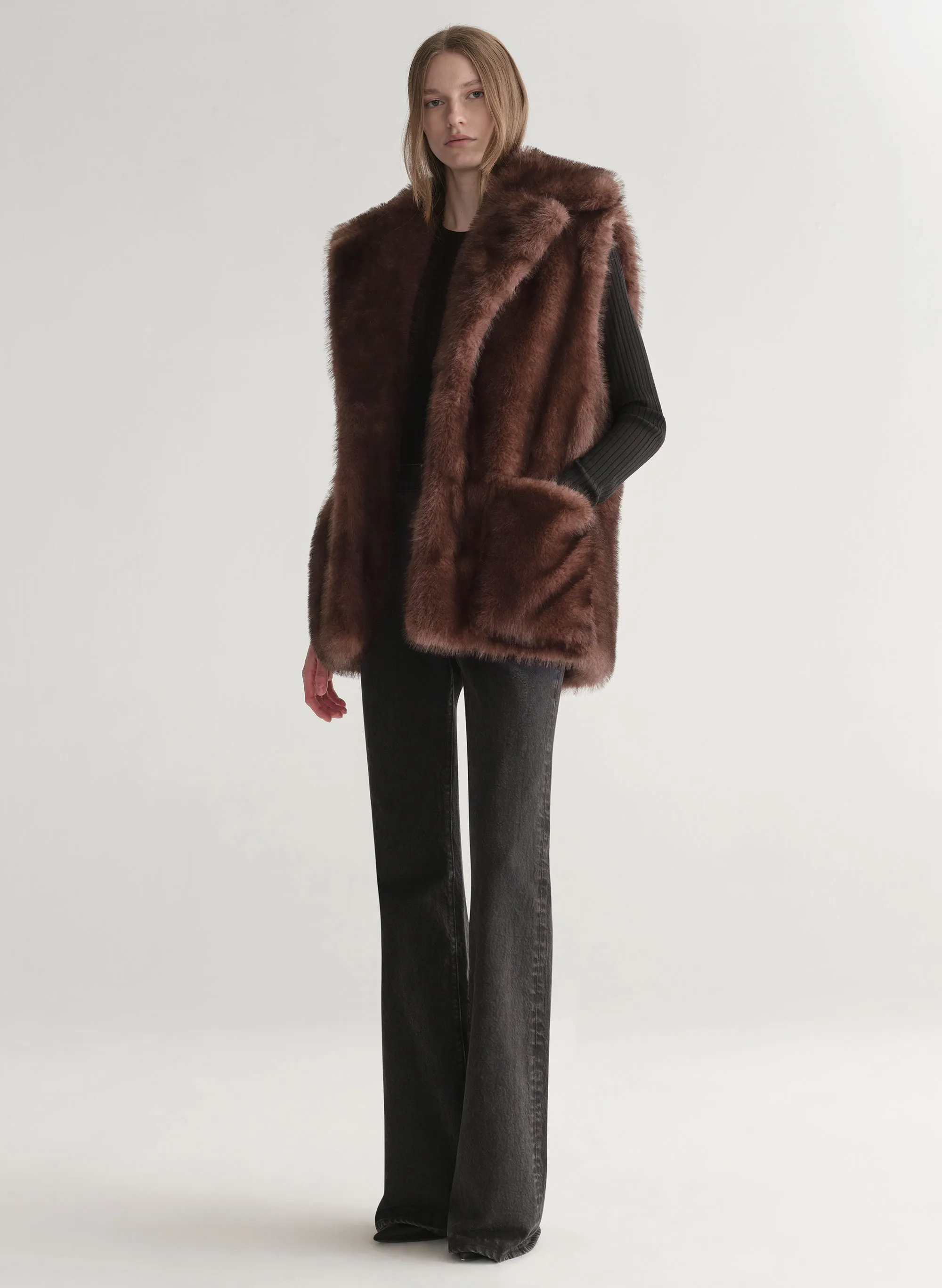 Devon Faux Fur Vest sold by A.L.C. product image thumbnail 3