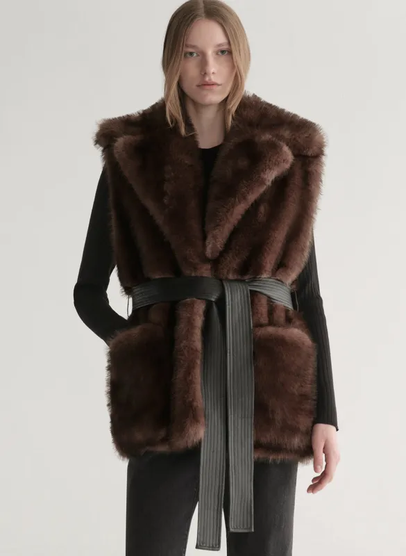 Devon Faux Fur Vest made by A.L.C.