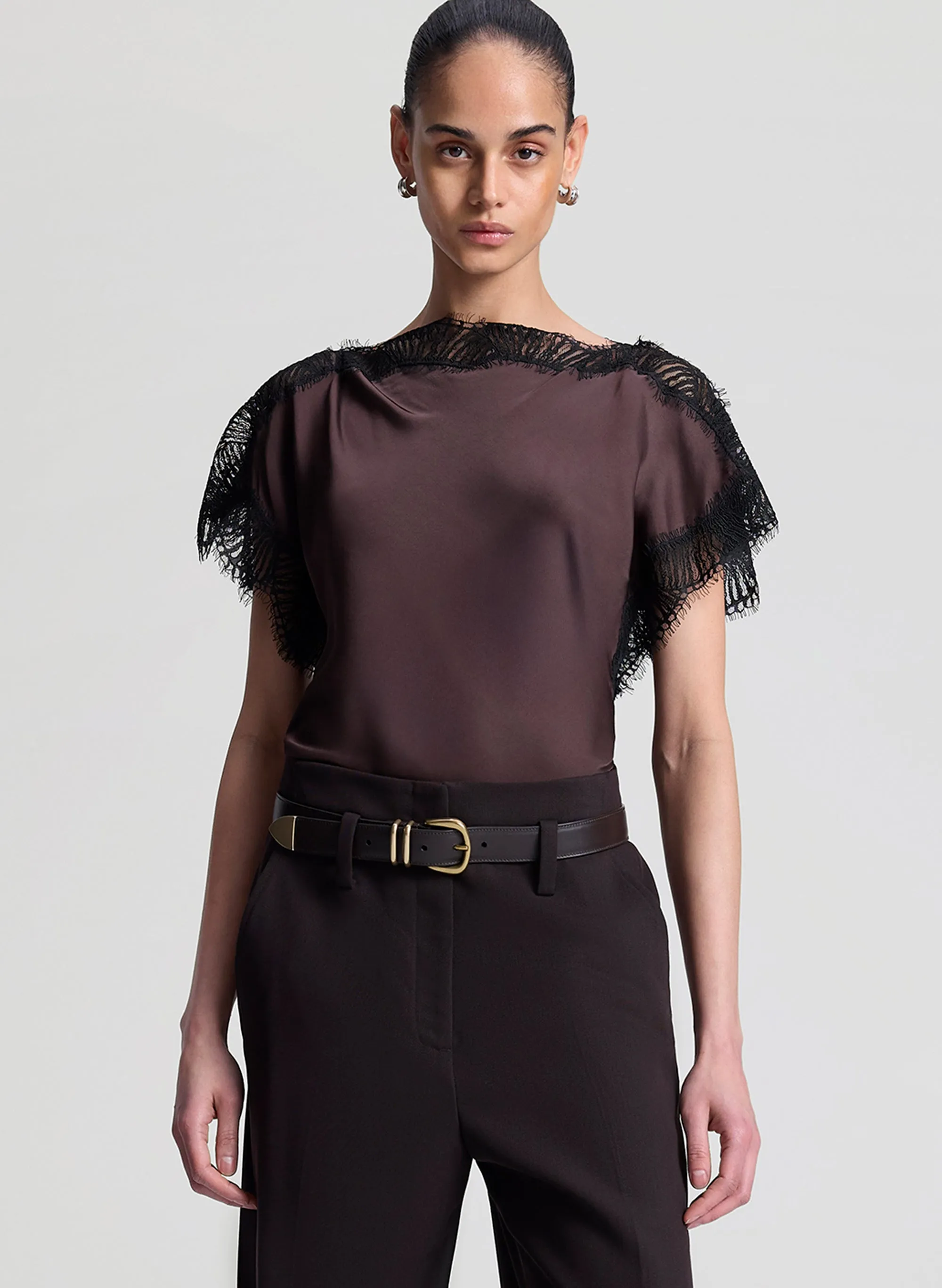 Luna Satin and Lace Top sold by A.L.C.