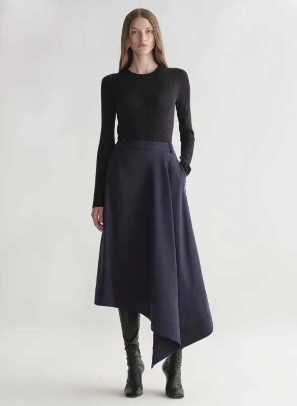 Gael Melange Twill Midi Skirt made by A.L.C.