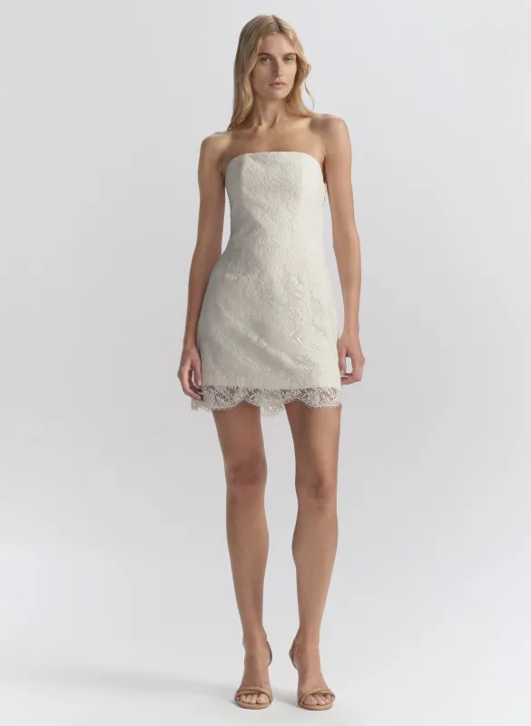Eliana Strapless Lace Mini Dress made by A.L.C.