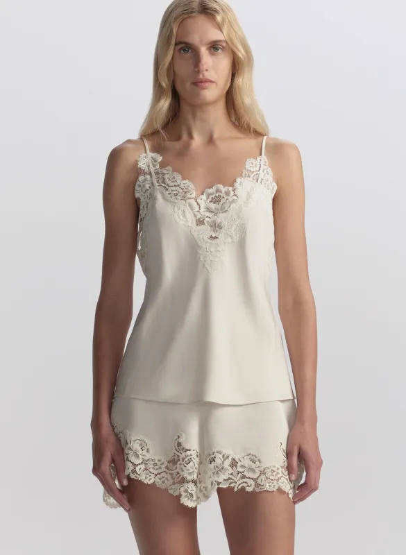 Hana Satin and Lace Camisole Top sold by A.L.C.