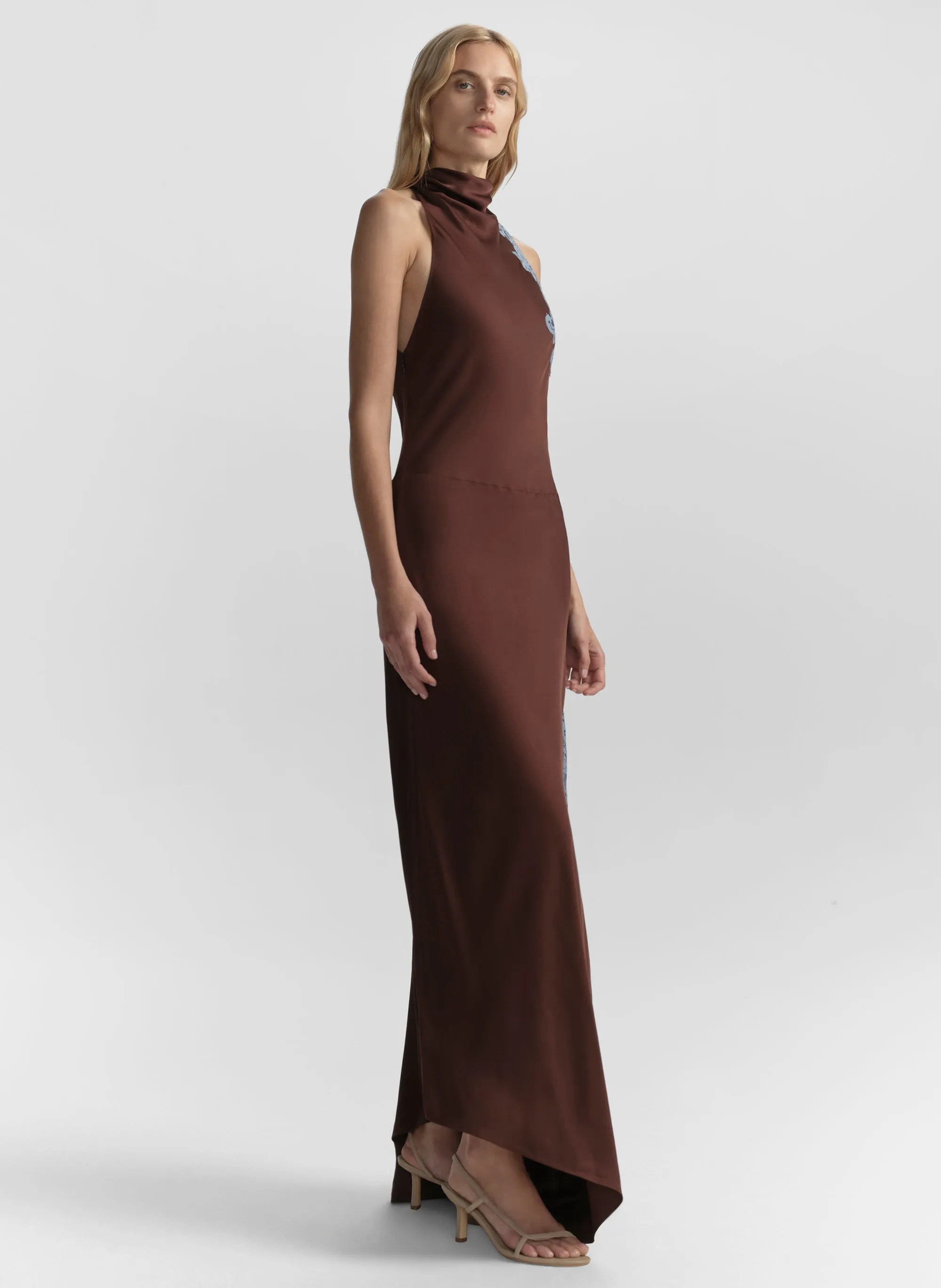 Josephine Satin and Lace Maxi Dress sold by A.L.C. product image thumbnail 4