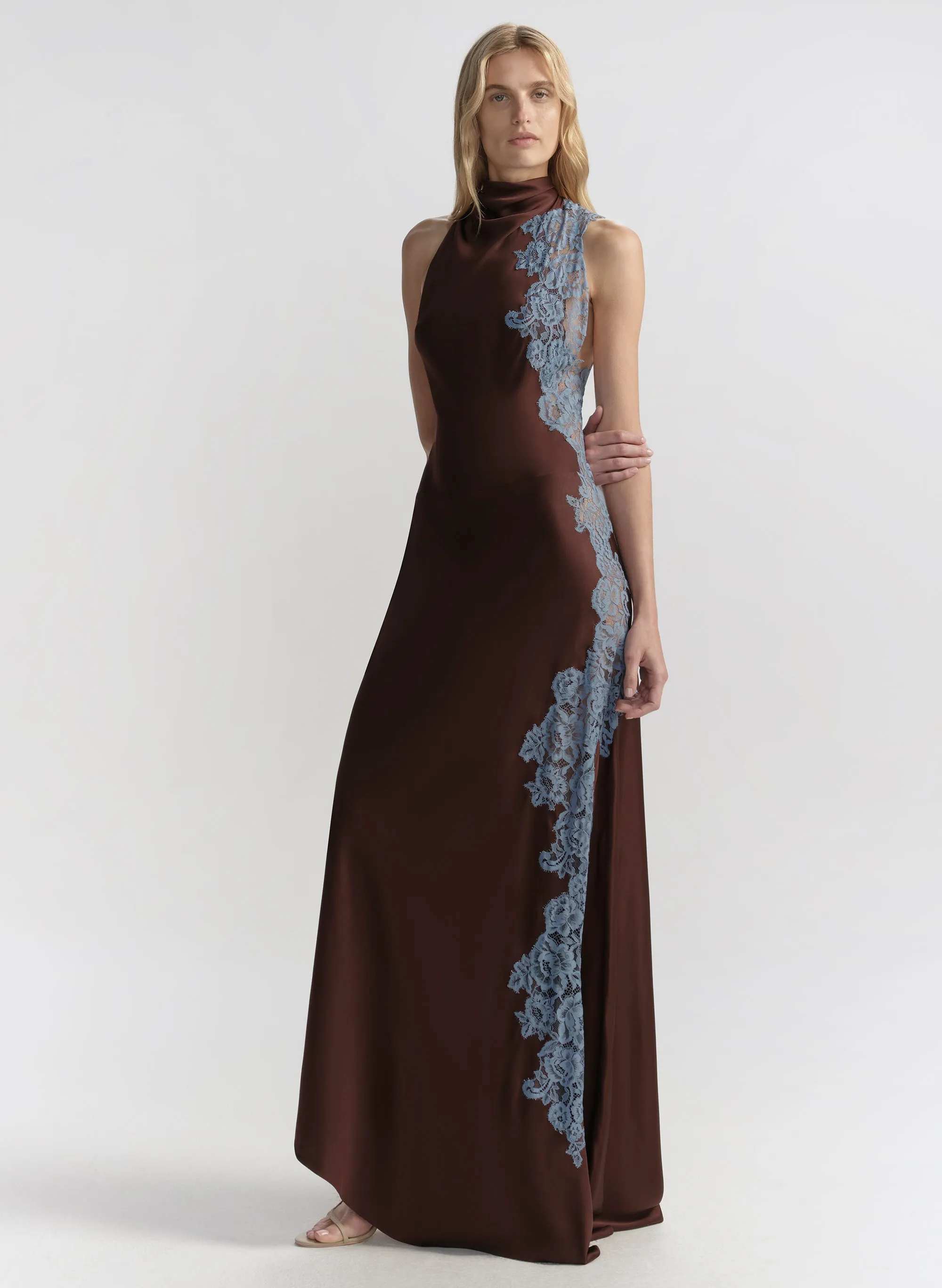 Josephine Satin and Lace Maxi Dress sold by A.L.C. product image thumbnail 5