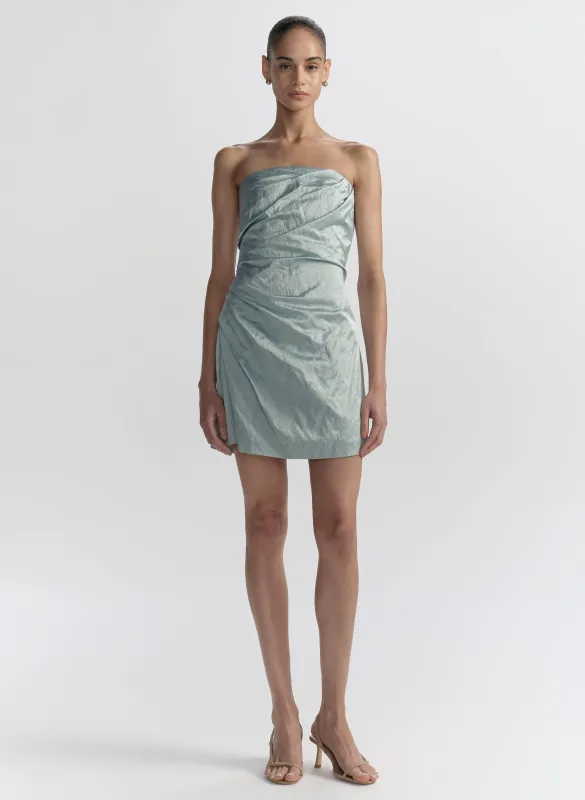 Evie Strapless Satin Mini Dress sold by A.L.C.