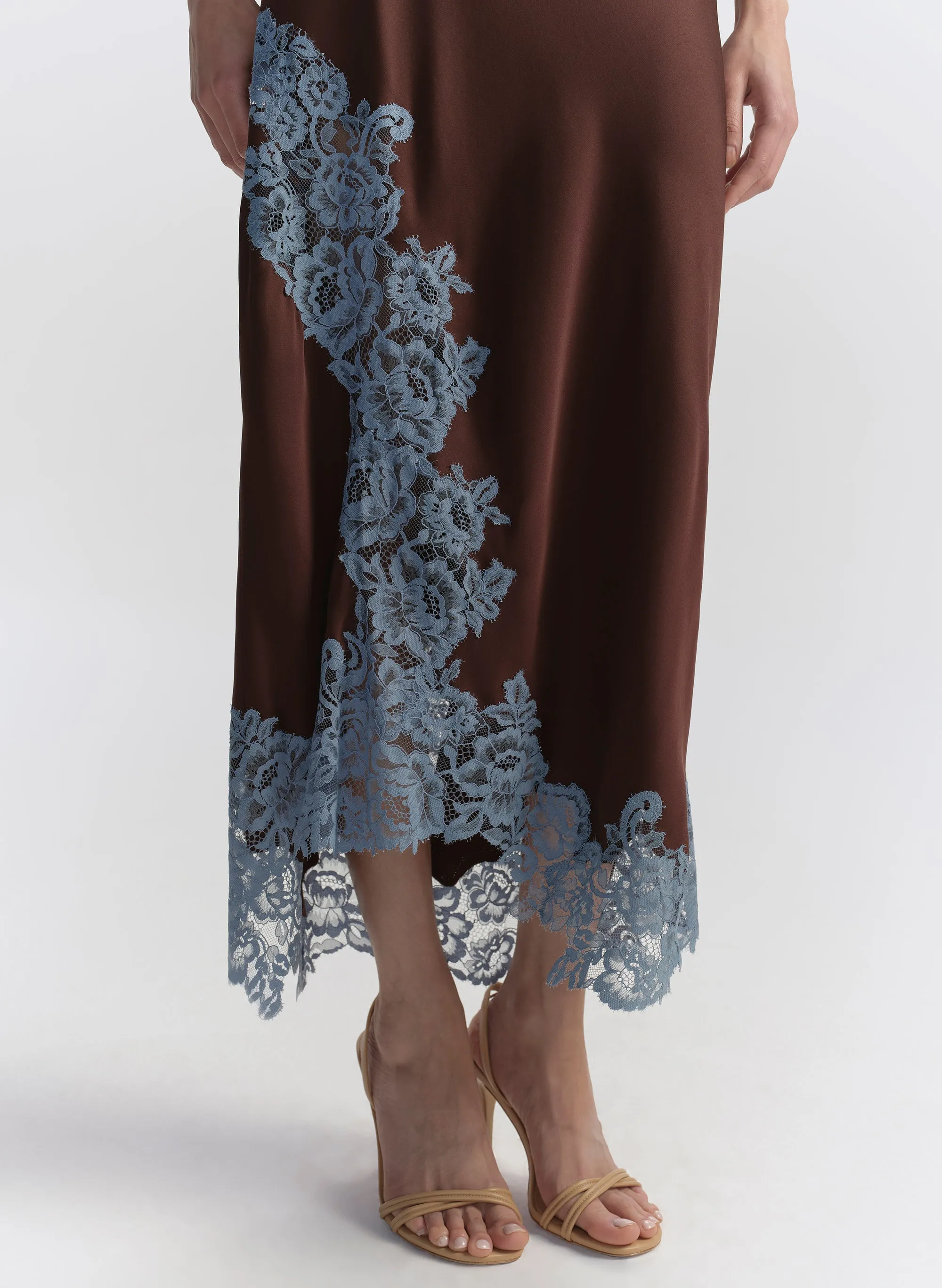 Olivia Satin and Lace Midi Skirt sold by A.L.C. product image thumbnail 2