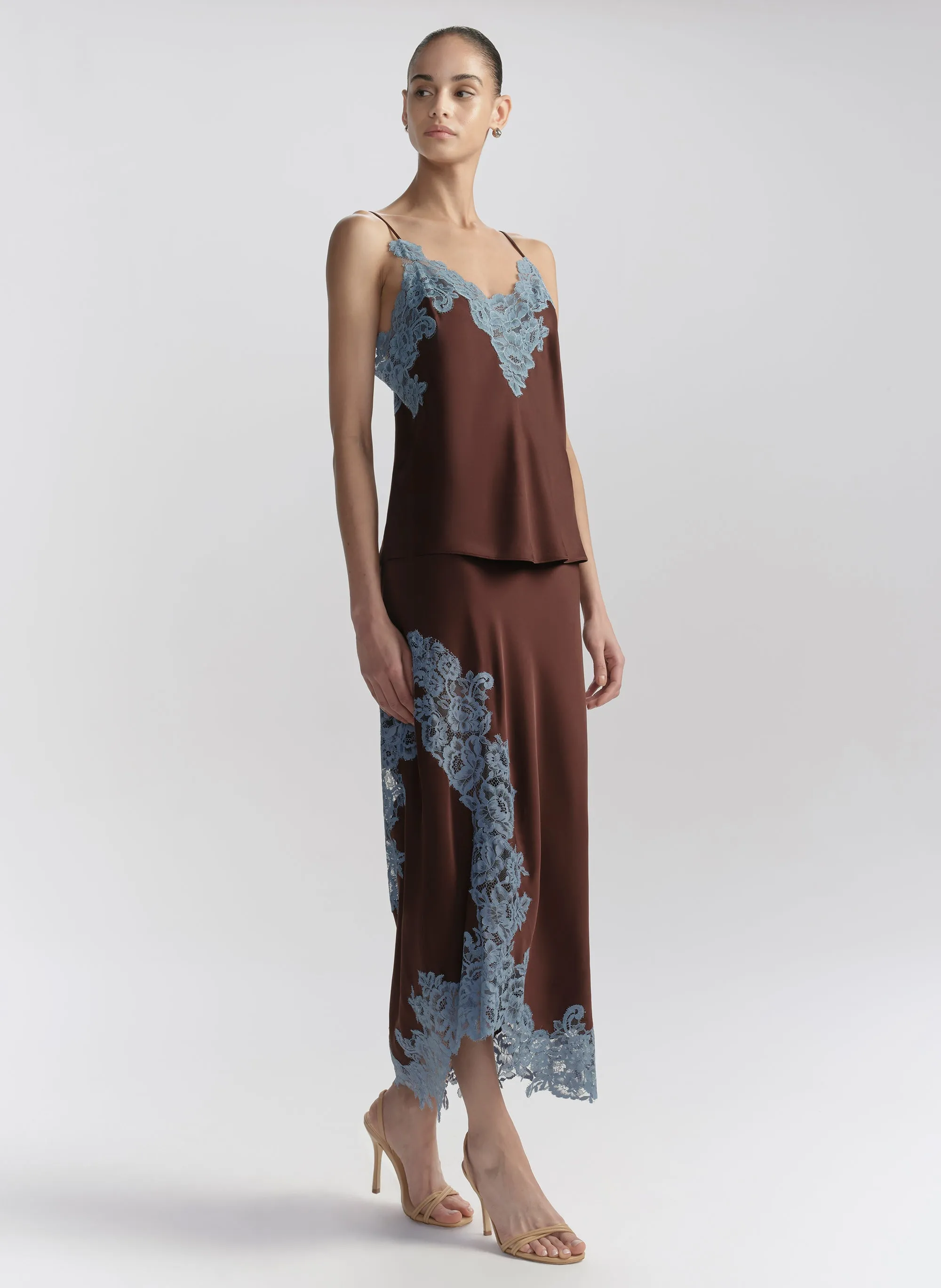 Hana Satin and Lace Camisole Top sold by A.L.C. product image thumbnail 3