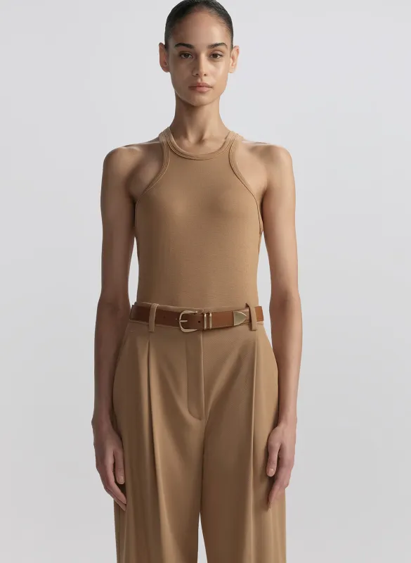 Dean Racerback Rib Knit Tank made by A.L.C.