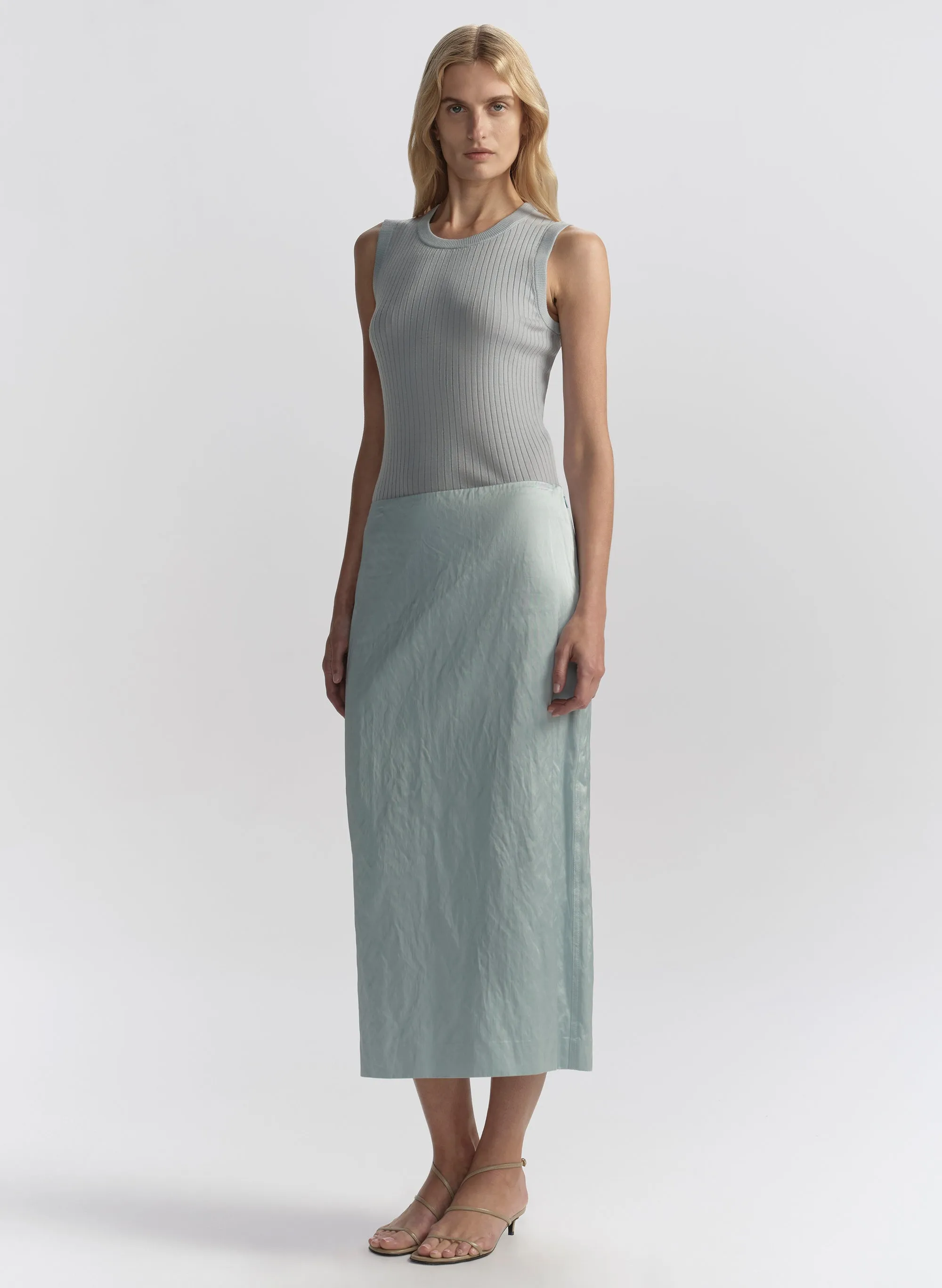 Phoebe Satin Midi Skirt sold by A.L.C. product image thumbnail 4