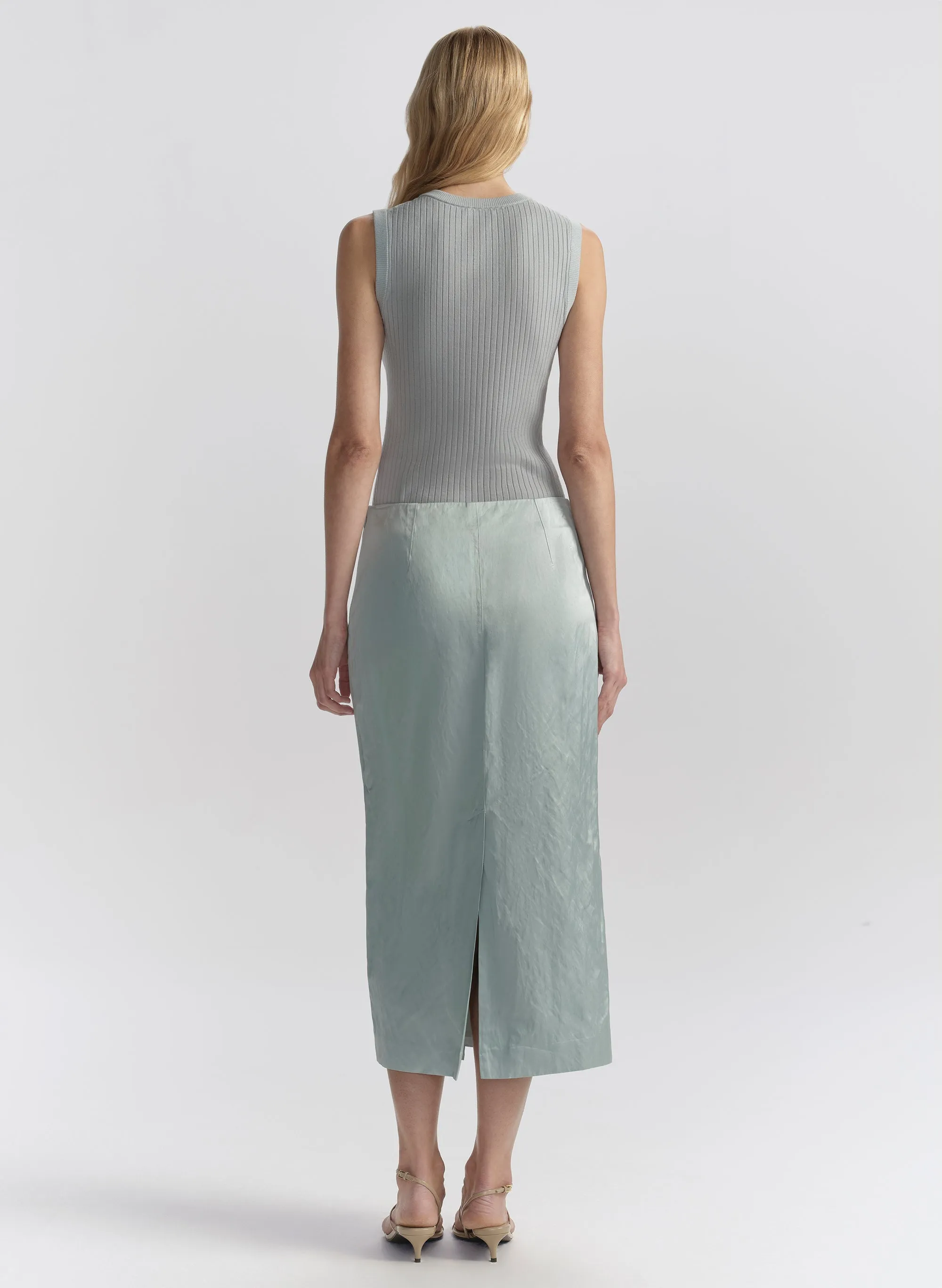 Phoebe Satin Midi Skirt sold by A.L.C. product image thumbnail 5