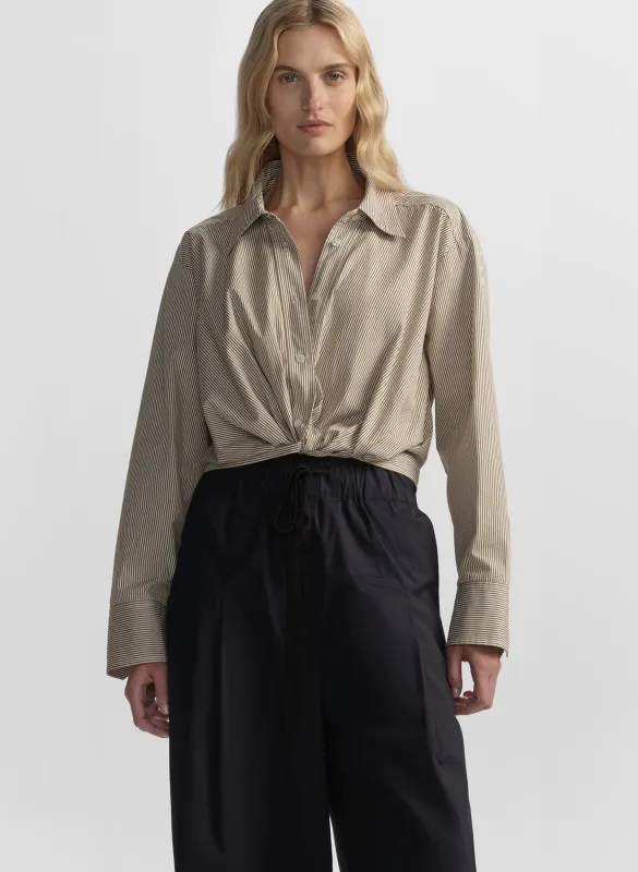 Leo Cropped Cotton Shirt sold by A.L.C.