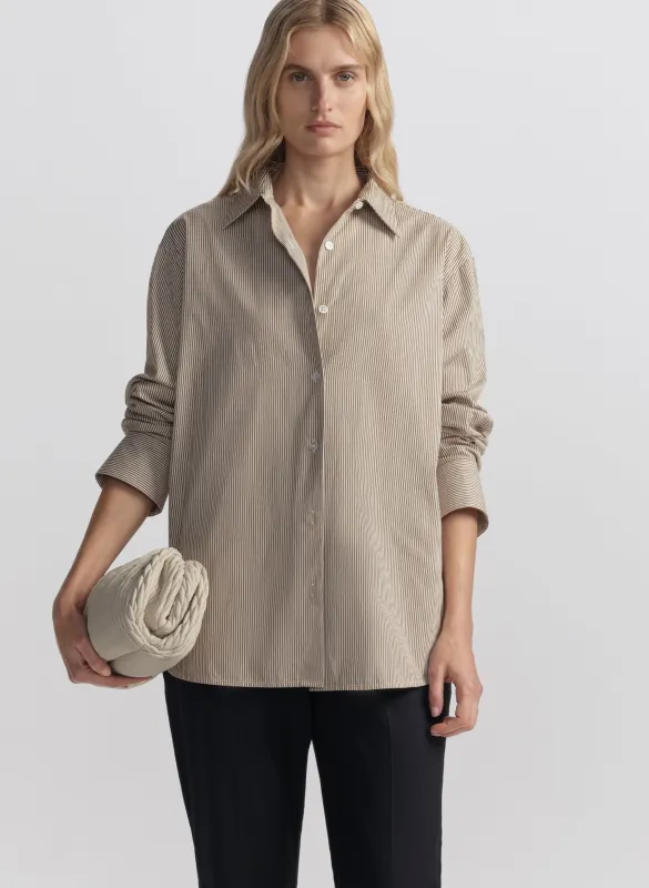 Mason Relaxed Cotton Stripe Shirt made by A.L.C.