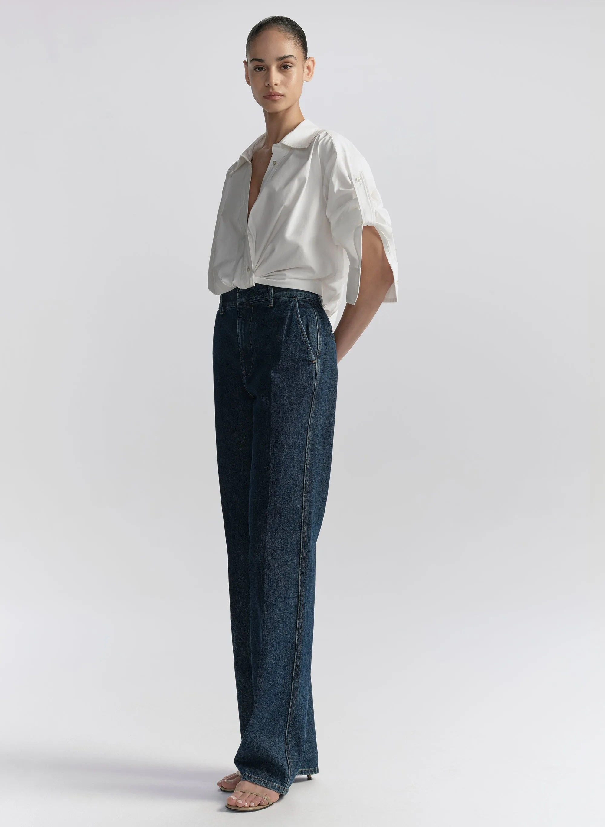 Leo Cropped Cotton Shirt sold by A.L.C. product image thumbnail 4